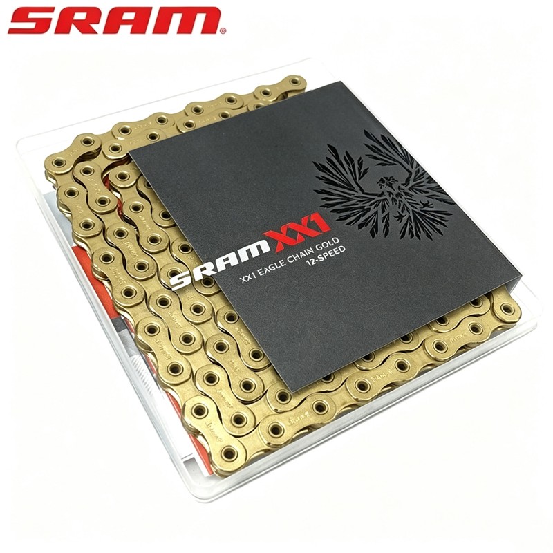 SRAM XX1 Eagle AXS Chain 12-Speed 126 Links Nickel Plated Gold CN-EAGL-XX1-A1