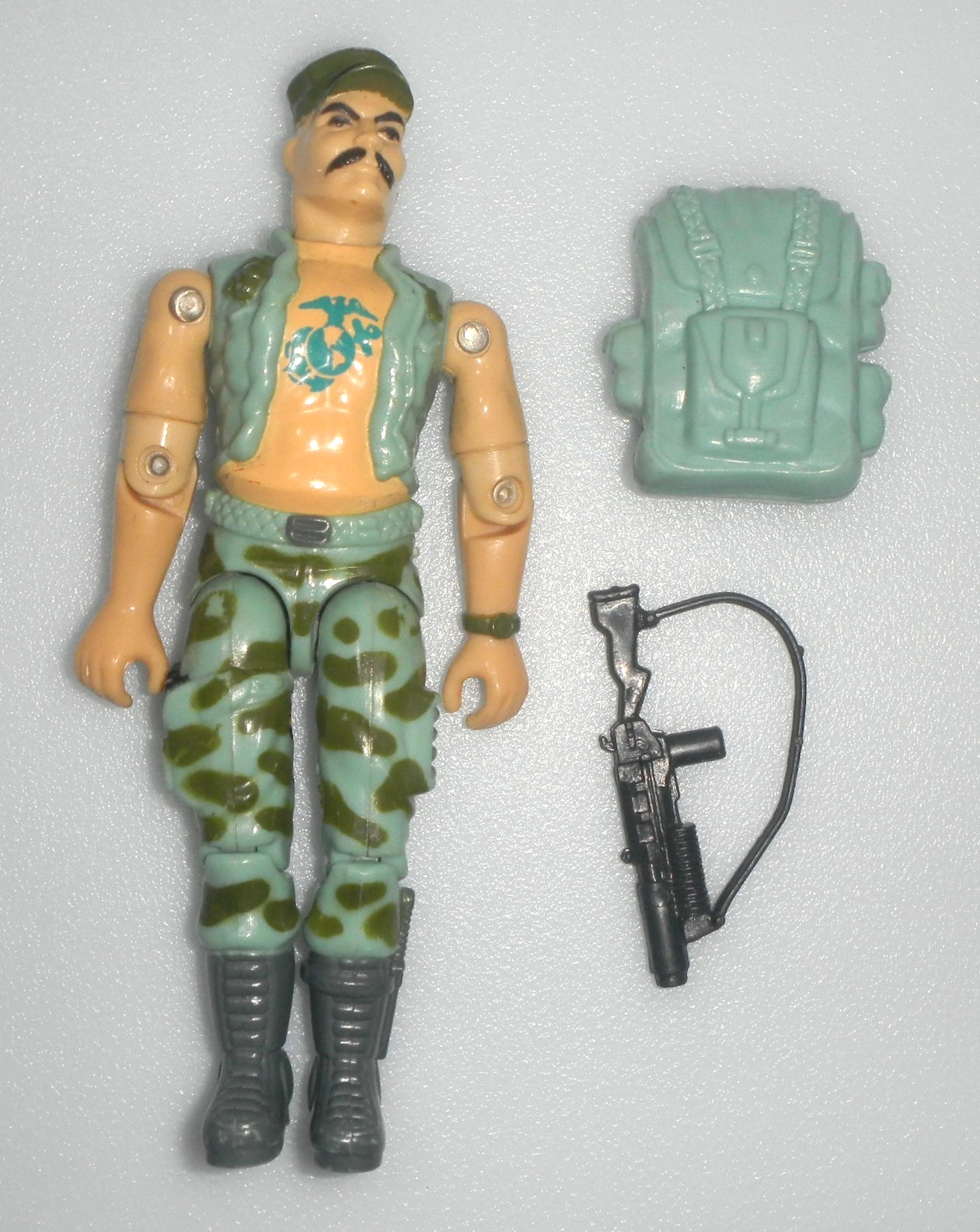 Vintage 1983 Gung Ho Marine Corps G.I. GI Joe v1 100% Complete USMC Figure 3.75