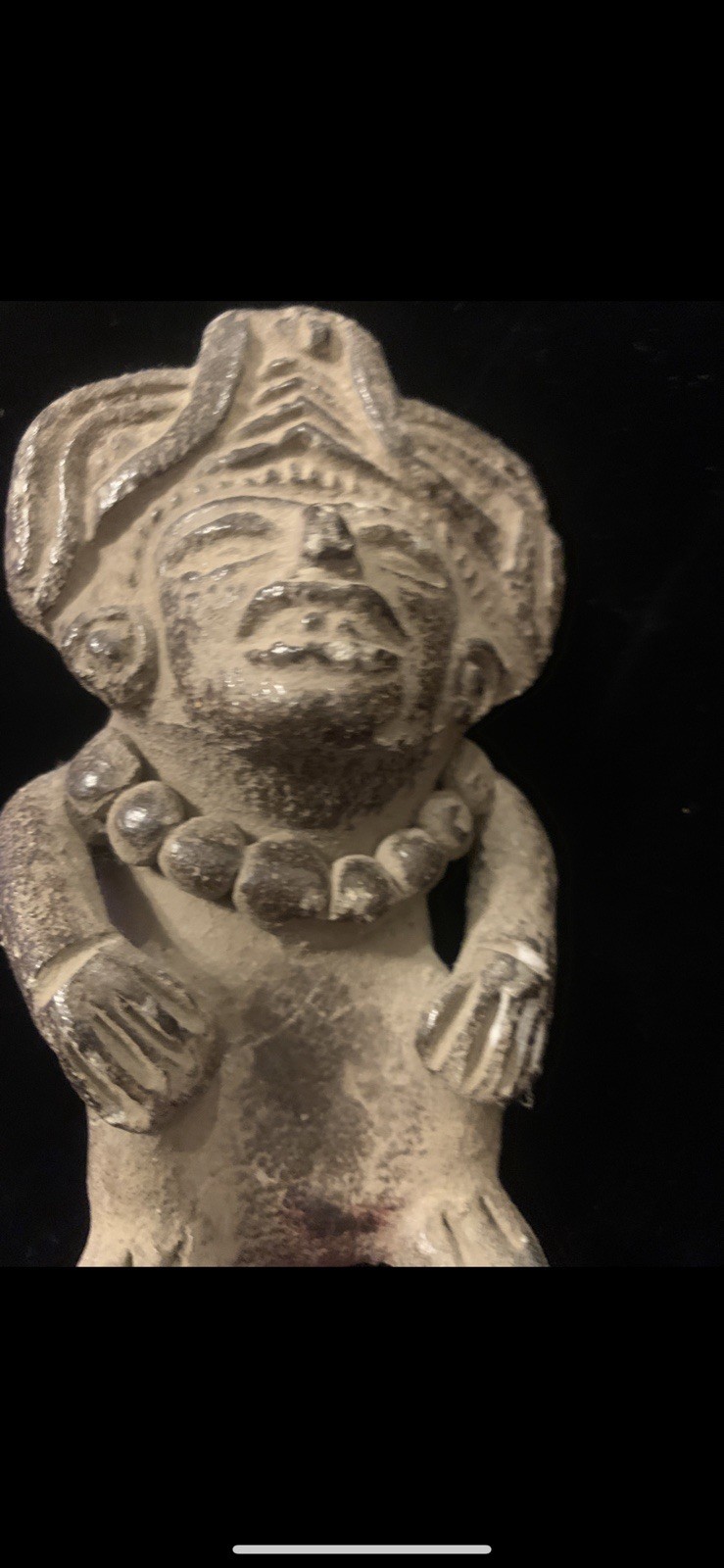Pre-Colombian style terra-cotta Anthropomorphic Vessel With Headress Pre-Colombian style terra-cotta Anthropomorphic Vessel With Headress