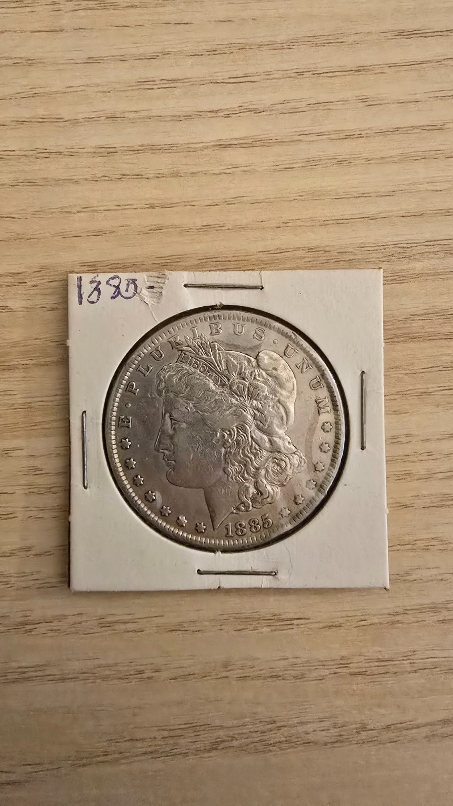 1885 Morgan Silver Dollar $1 90% Silver Philadelphia Circulated in 2x2 Holder