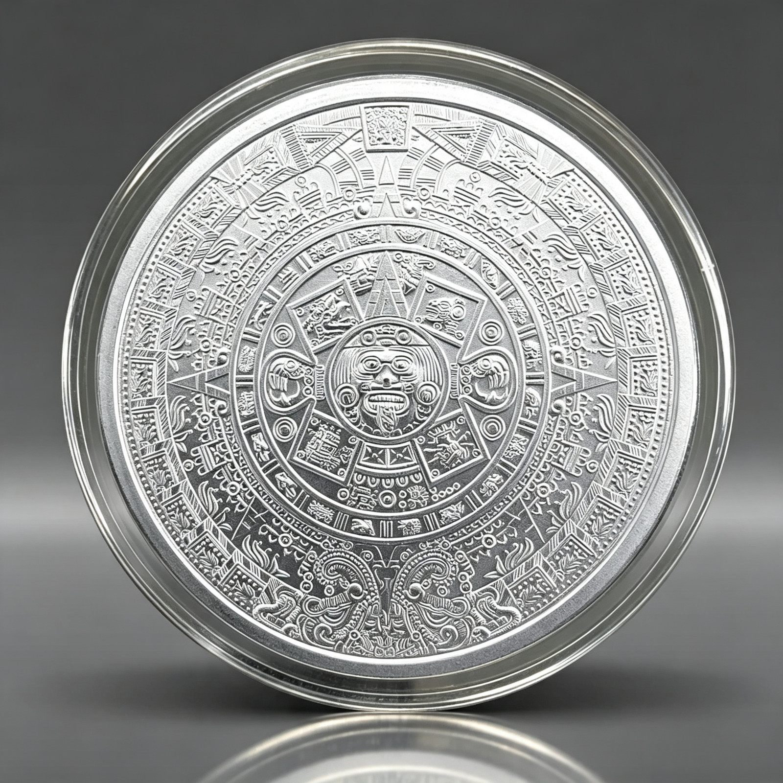 1 oz GSM Aztec Mayan Calendar 999 BU Silver Round Coin 1 oz GSM Aztec Mayan Calendar 999 BU Silver Round Coin