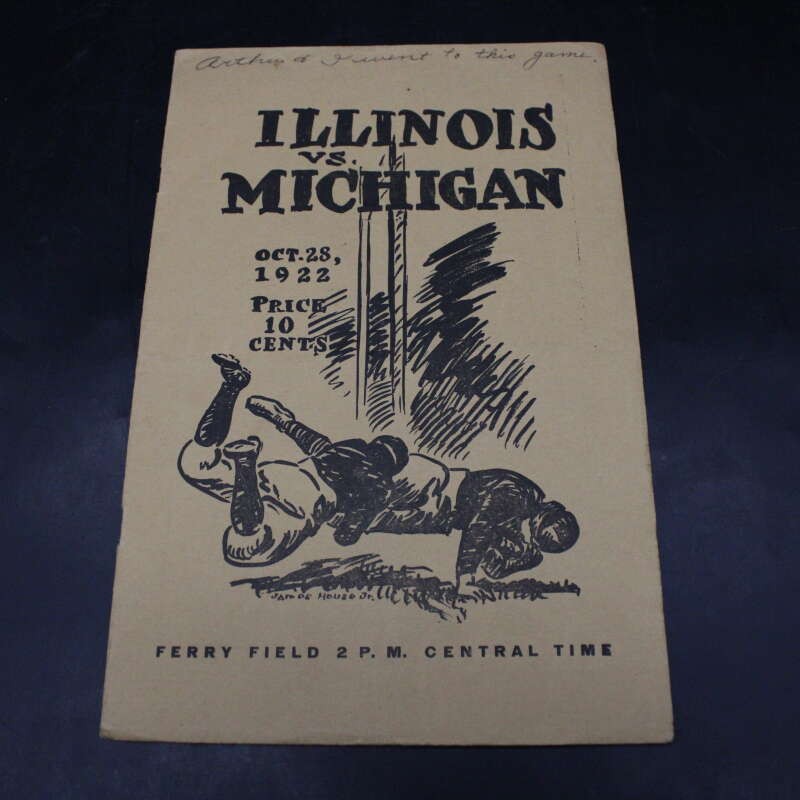 10/28/1922 Michigan Wolverines vs Illinois Football Official Program ZJ21669