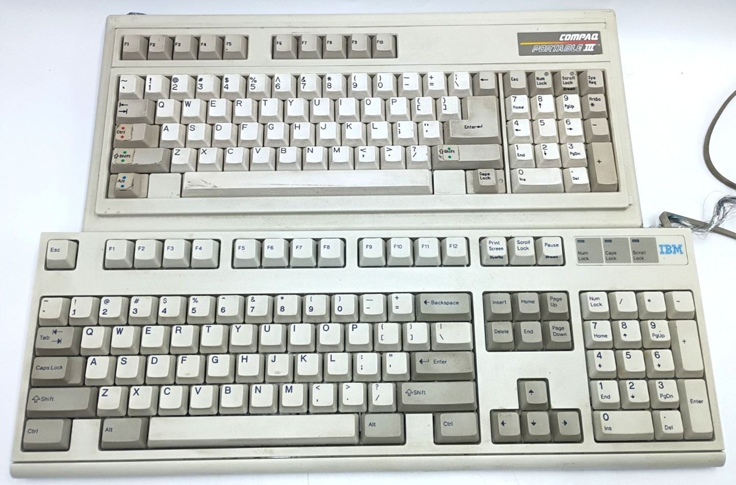 Lot of 2 Vintage Keyboard IBM Lexmark Model M2 1395300 PS/2 Mechanical Clicky 93 Lot of 2 Vintage Keyboard IBM Lexmark Model M2 1395300 PS/2 Mechanical Clicky 93
