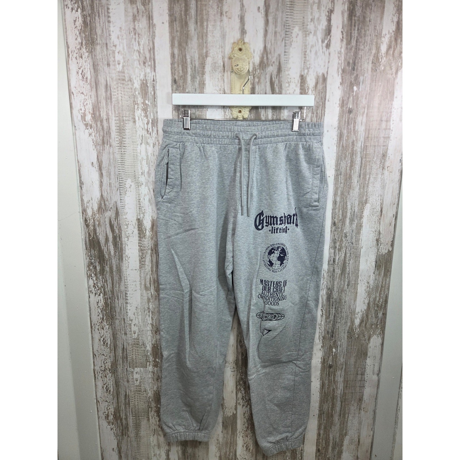 Gymshark Global Lifting Oversized Joggers Grey Marl Mens Medium A5A8K-GBCN-M-BW1 Gymshark Global Lifting Oversized Joggers Grey Marl Mens Medium A5A8K-GBCN-M-BW1