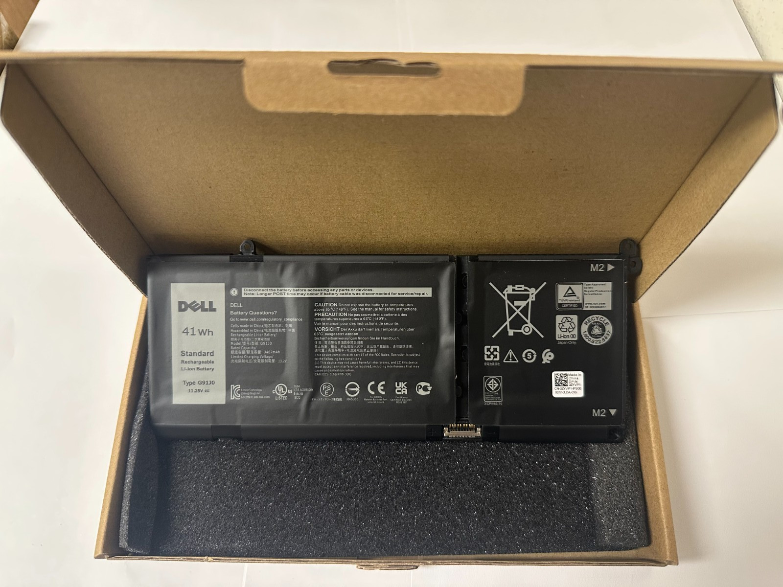 Genuine 41W G91J0 Battery Dell Latitude 3320 3420 3520 Inspiron 15 3515 3511