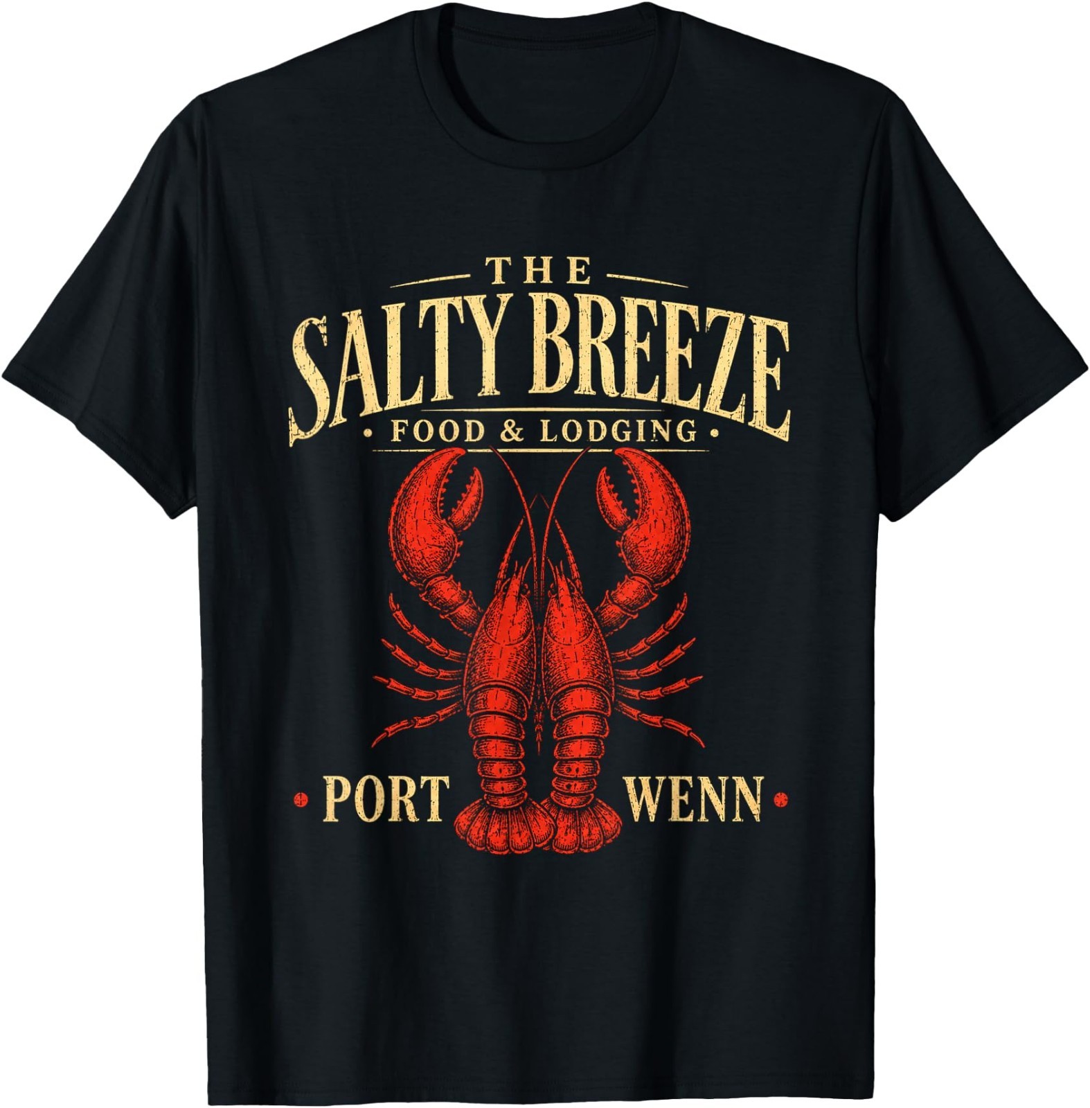 Salty Breeze Port Wenn Lobster Coastal Inn Nautical Humor T-Shirt