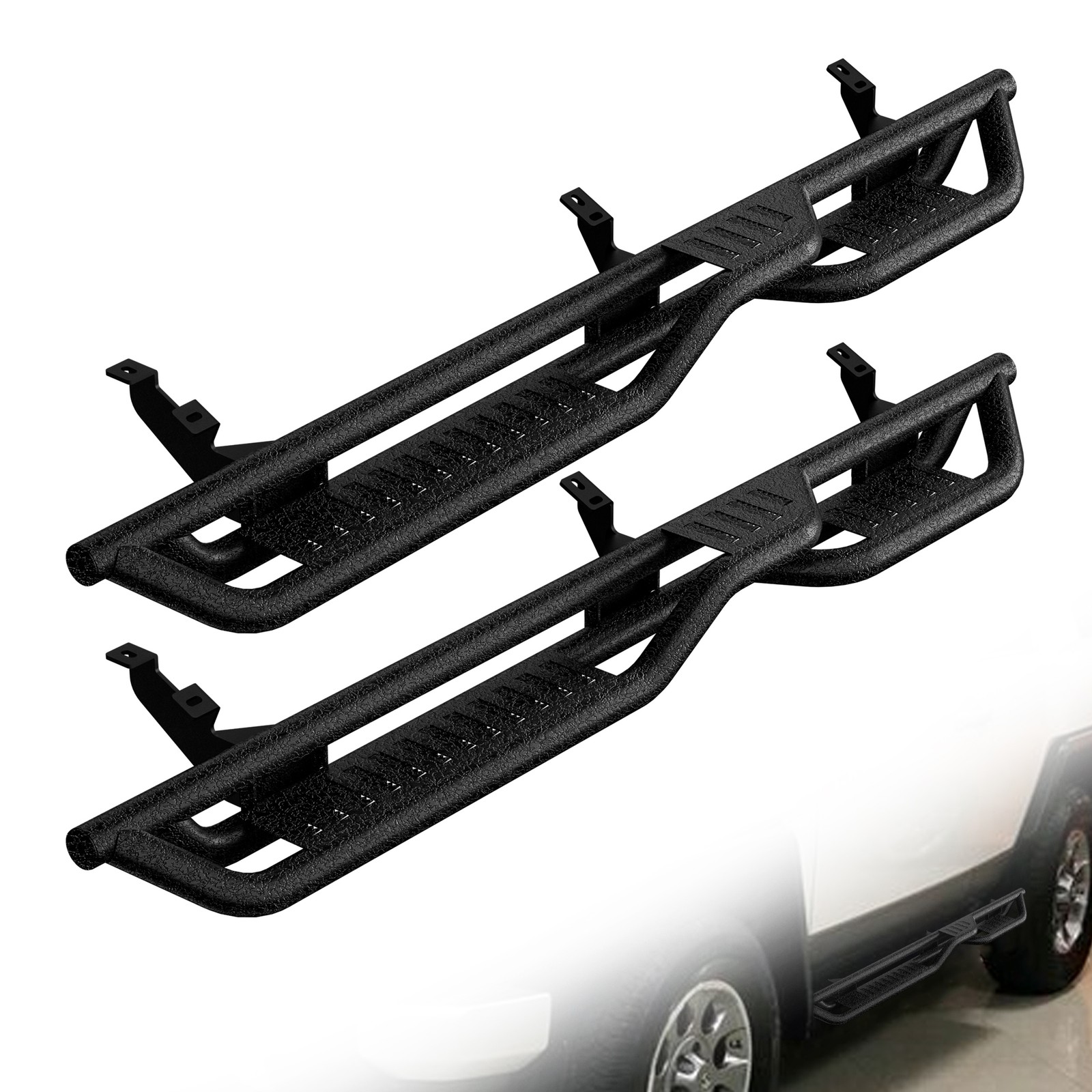 Running Boards Fits 2007-2014 Toyota FJ Cruiser SUV Steel Nerf Bars & Step Rails