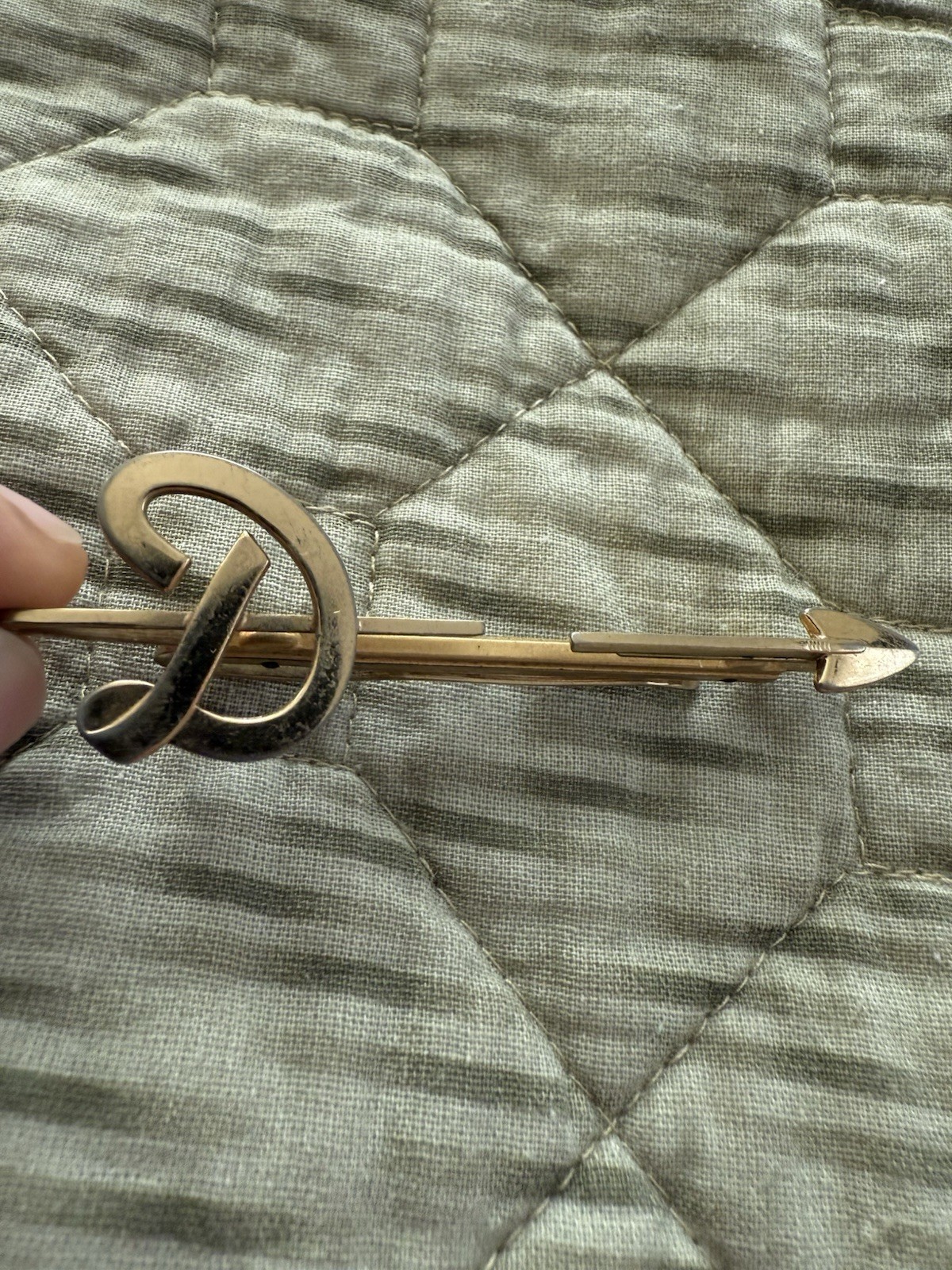 Vintage Hickok USA Gold Tone Initial D Arrow Tie Bar Clip Mid Century MCM 1950s Vintage Hickok USA Gold Tone Initial D Arrow Tie Bar Clip Mid Century MCM 1950s