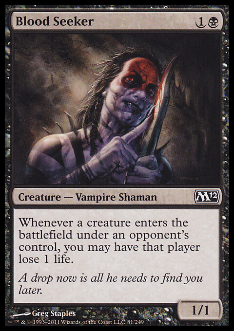 MTG Magic the Gathering Blood Seeker (81/256) Magic 2012 LP MTG Magic the Gathering Blood Seeker (81/256) Magic 2012 LP