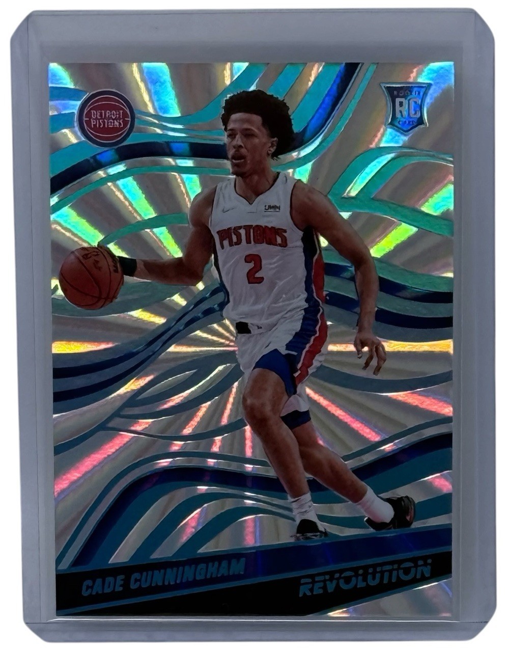 Cade Cunningham 2021-22 Panini Revolution Sunburst /60 Parallel Rookie Card #120