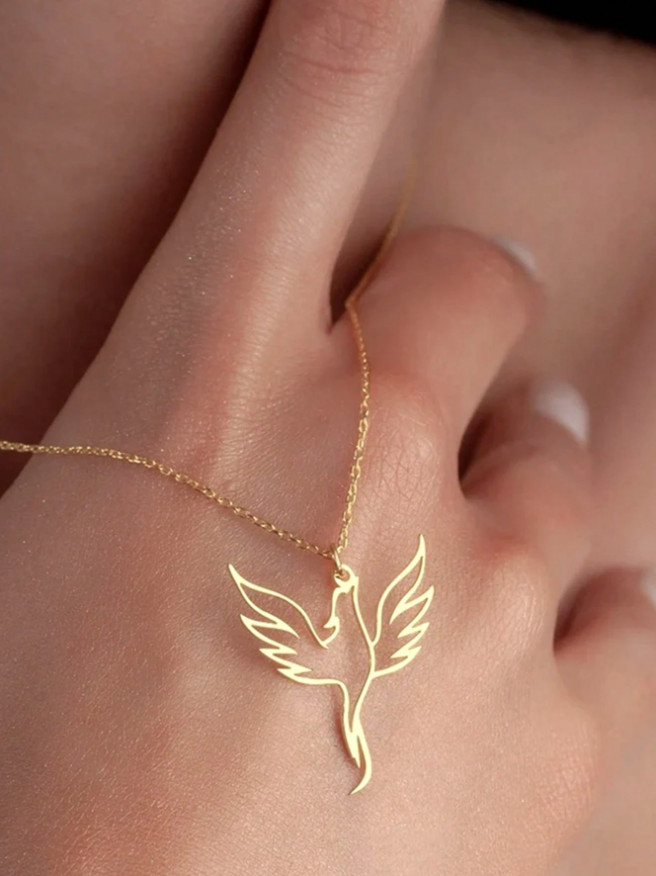 Stainless Steel Plated Phoenix Necklace Sacred Bird Pendant Necklaces Exquisite Stainless Steel Plated Phoenix Necklace Sacred Bird Pendant Necklaces Exquisite