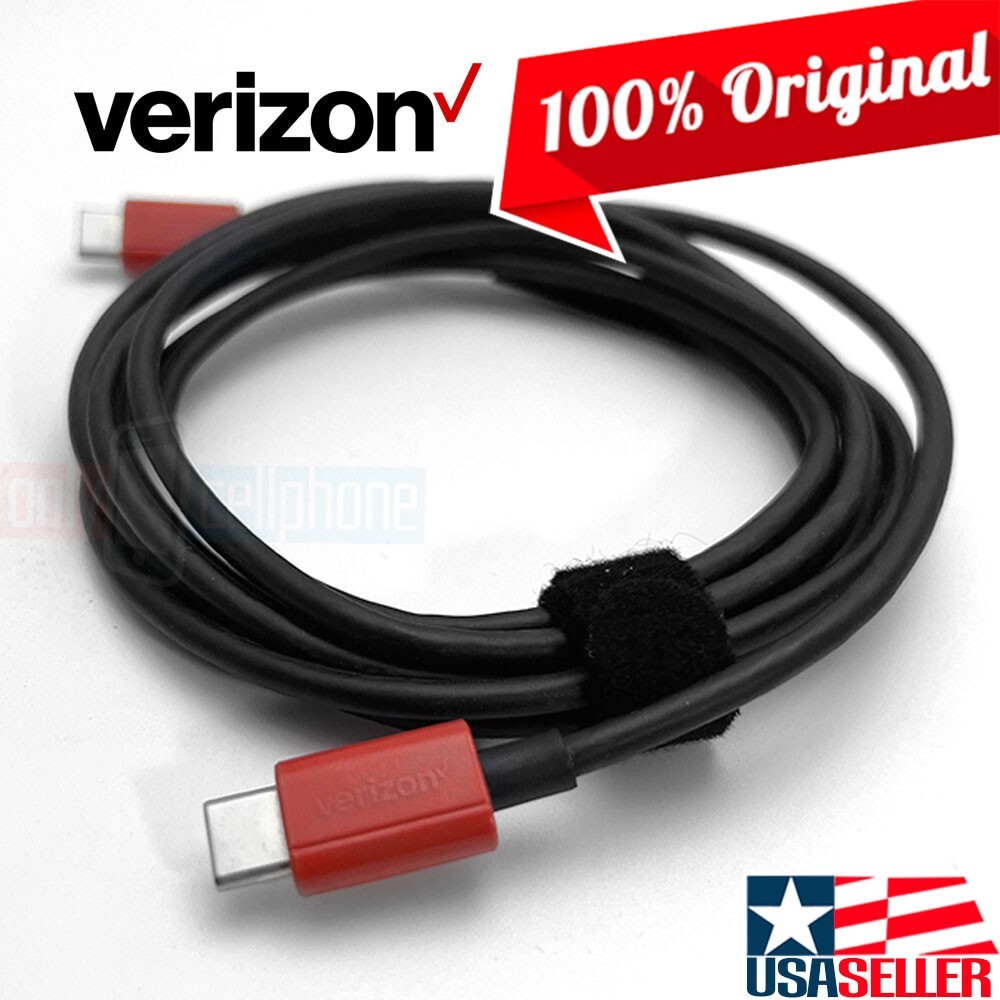 OEM Verizon 6-FT USB-C to USB-C Charge Data Cable for iPhon Galaxy Motorola LG