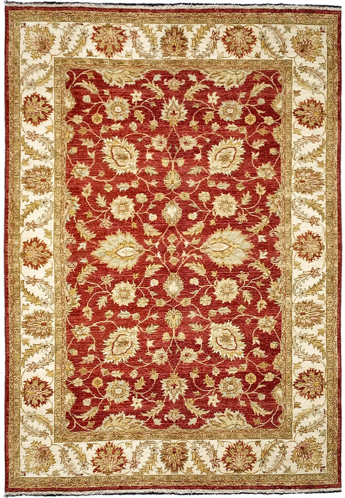 6x8\' Rust Color Vegetable Dyed Chobi Rug 73643 6x8\' Rust Color Vegetable Dyed Chobi Rug 73643