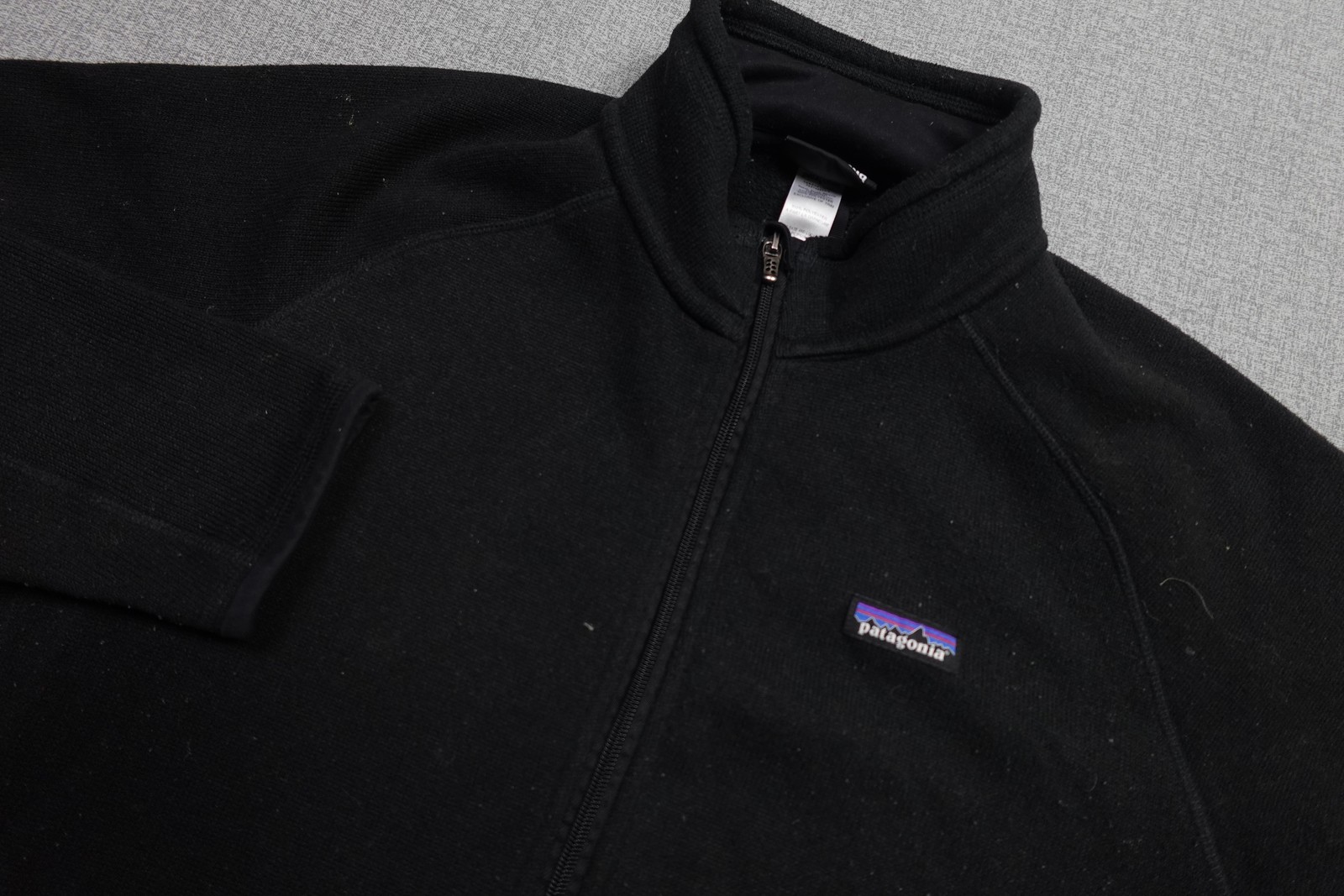 Patagonia Better Sweater Mens Large Black Full Zip Stand Collar Warm Jacket Warm