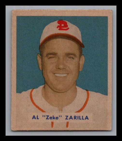 1949 Bowman Baseball #156 Al Zarilla RC - Gray Back VG 1949 Bowman Baseball #156 Al Zarilla RC - Gray Back VG