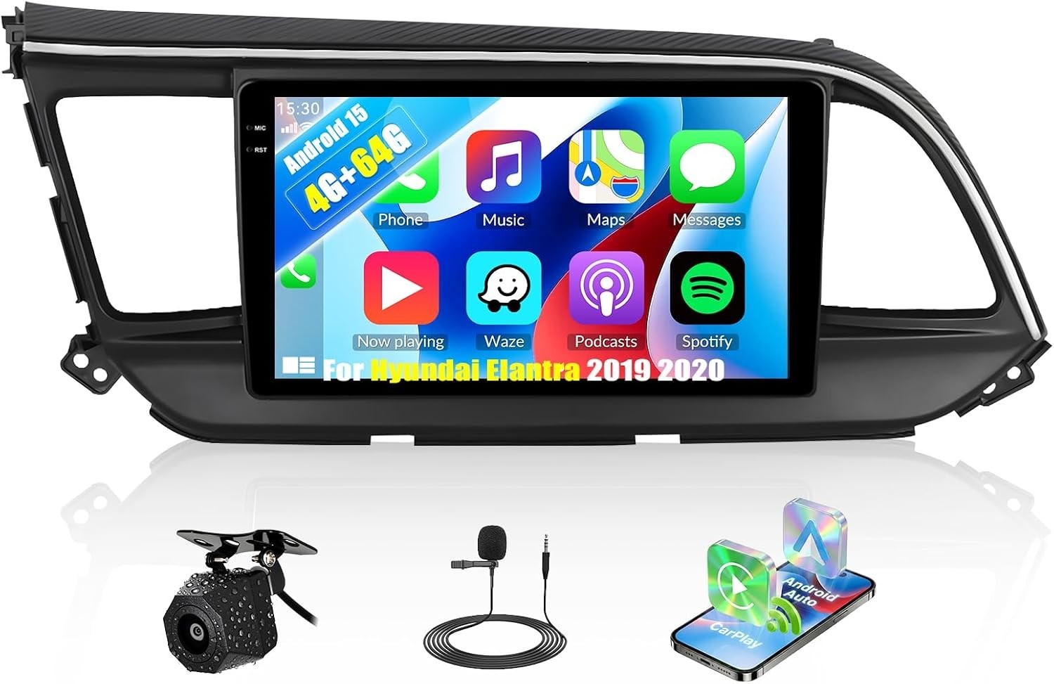 SIXTOP 4G+64G Android Car Stereo for Hyundai Elantra 2019 2020 Wireless CarPl...