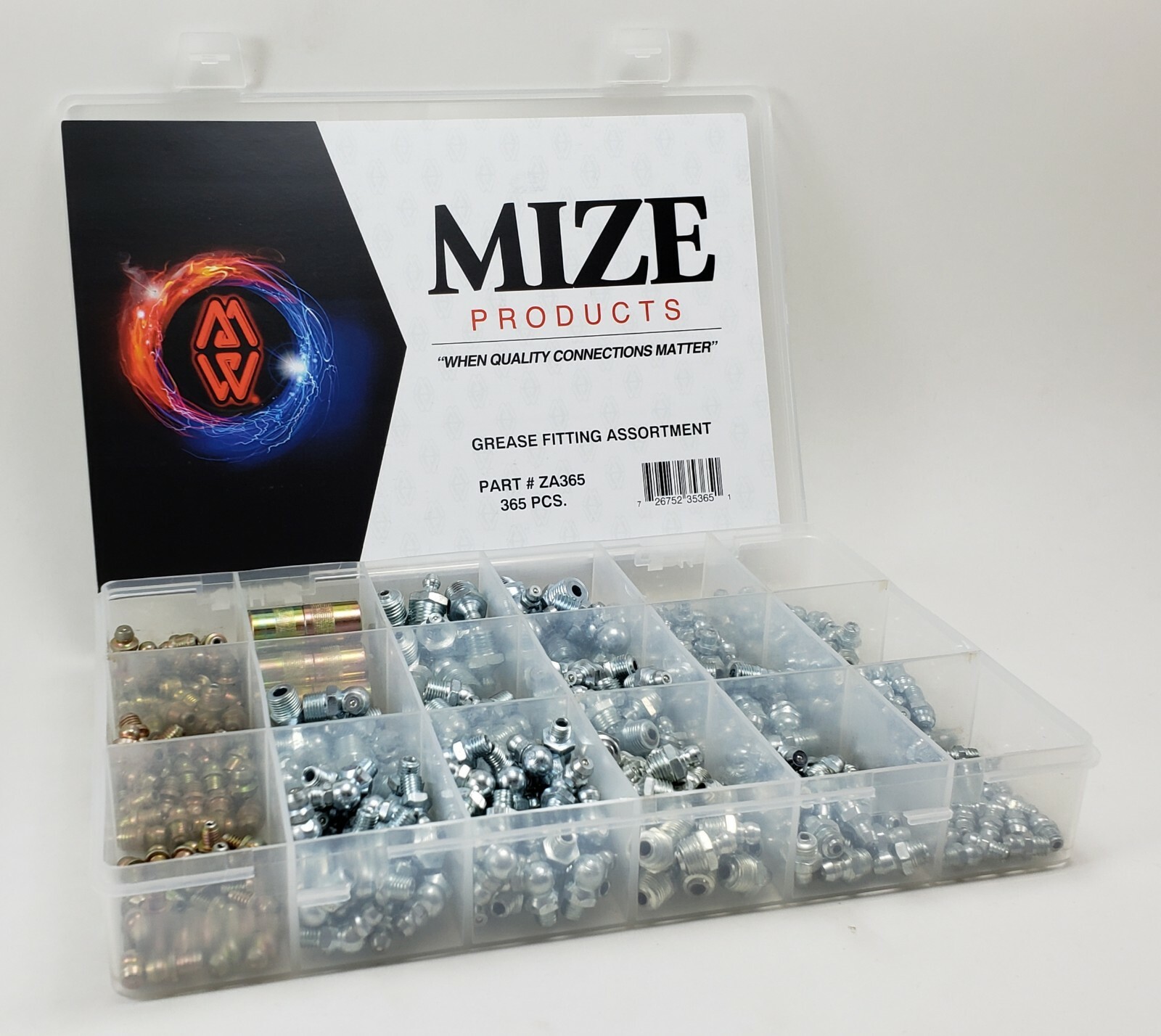 Mize Wire 365 Pc Master Grease Fitting Assortment, ZA365 Mize Wire 365 Pc Master Grease Fitting Assortment, ZA365