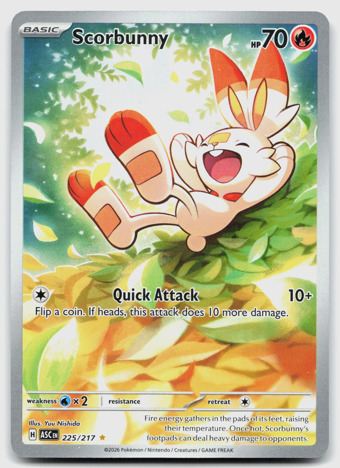 Scorbunny 225/217 (NM) - ME: Ascended Heroes - Illustration Rare - Pokemon TCG