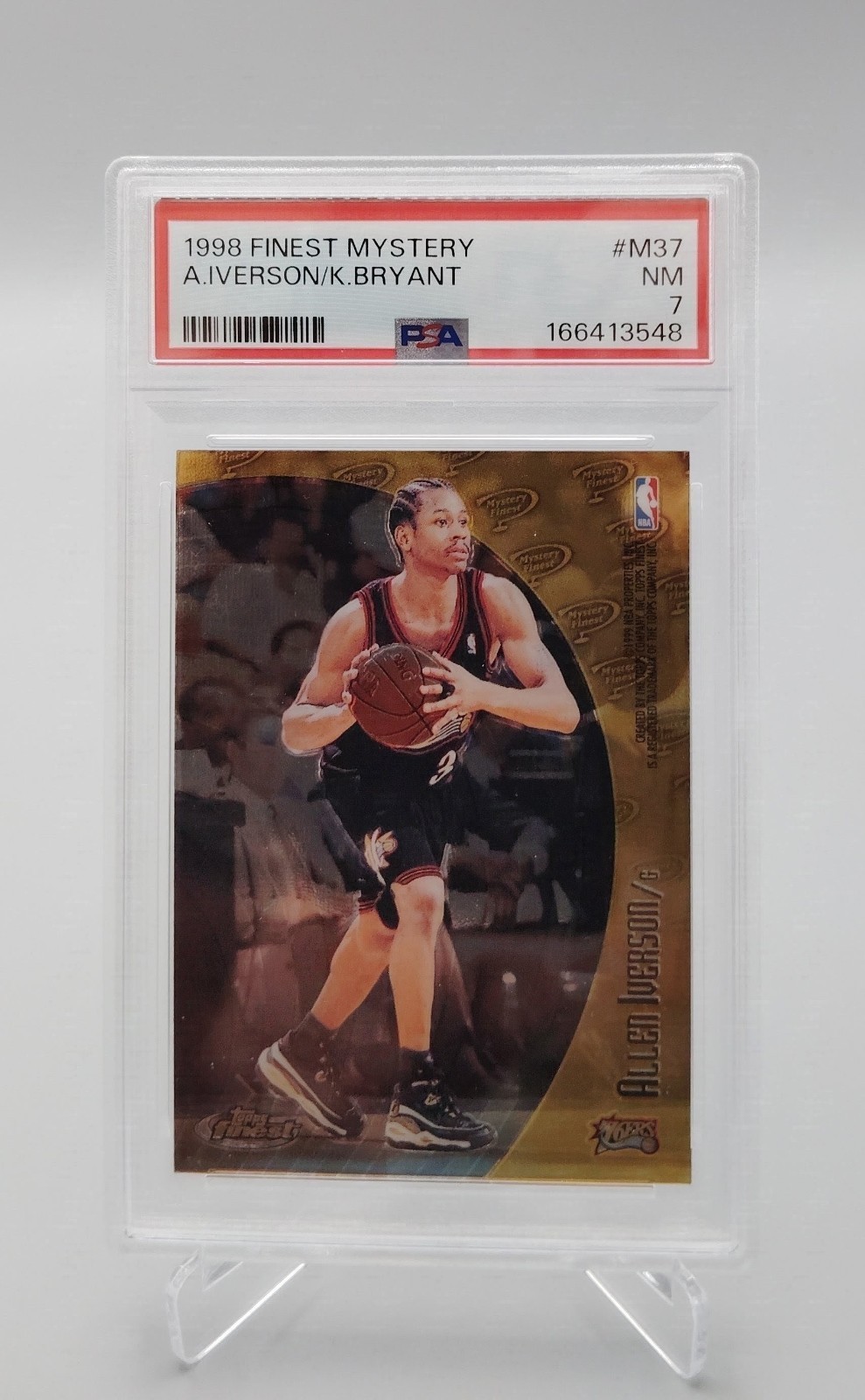 1998-99 Topps Finest Mystery Allen Iverson Kobe Bryant #M37 PSA 7 Lakers 76ers