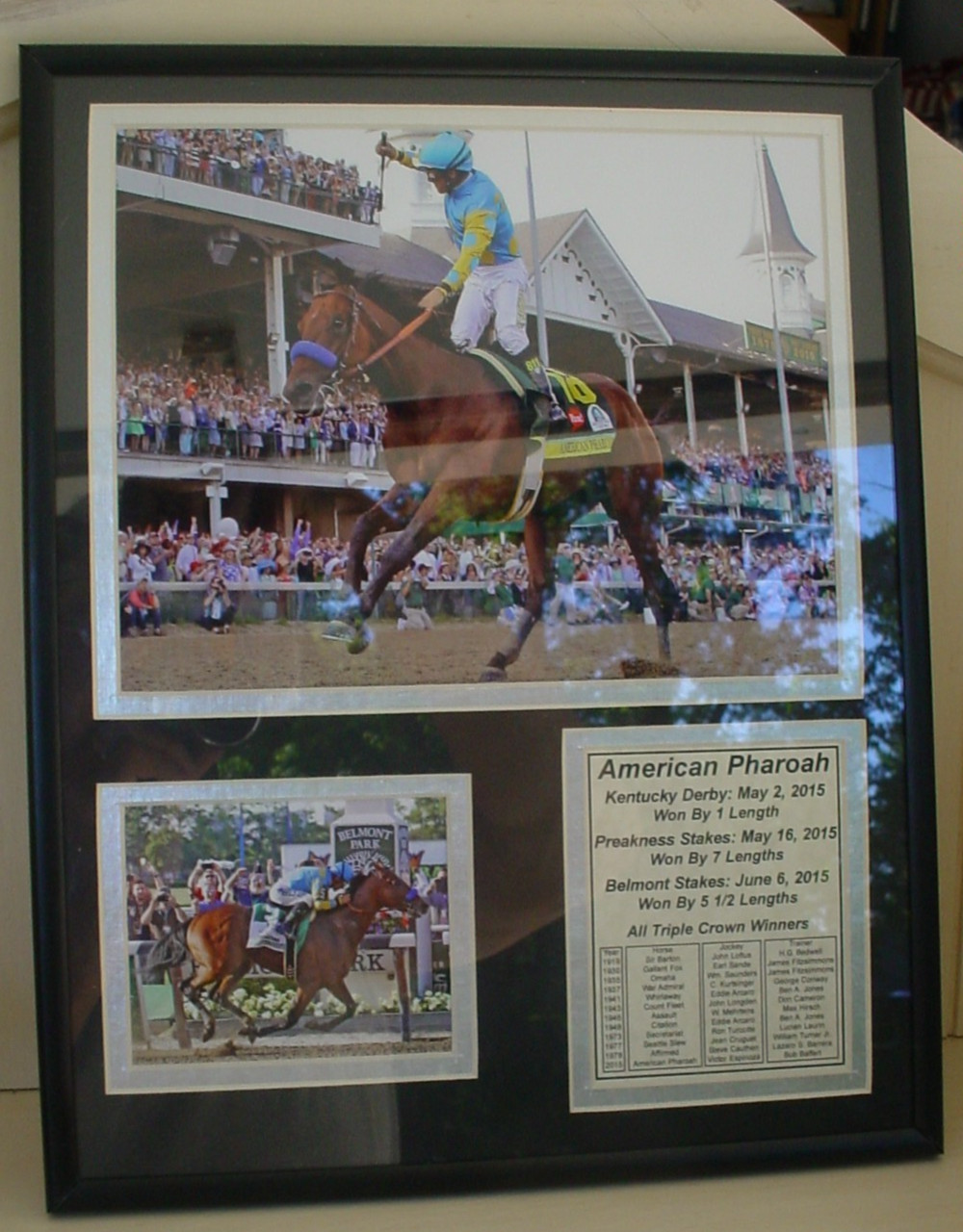 American Pharoah Kentucky Derby Horse Winner Photo Collage 2015 Triple Crown American Pharoah Kentucky Derby Horse Winner Photo Collage 2015 Triple Crown