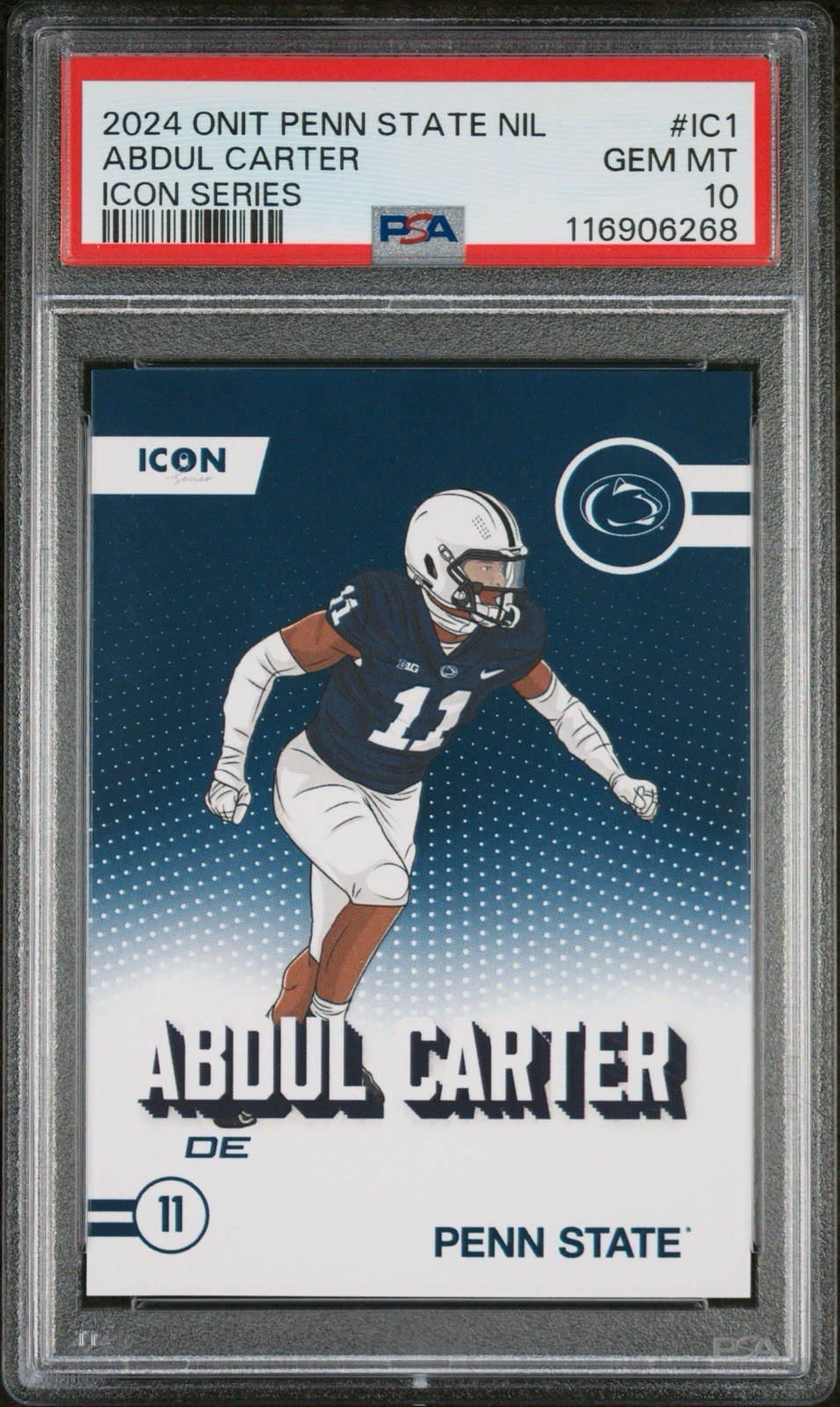 PSA 10 Abdul Carter College Colors SP 2024 OnIt Penn State NY Giants Rookie PSA 10 Abdul Carter College Colors SP 2024 OnIt Penn State NY Giants Rookie