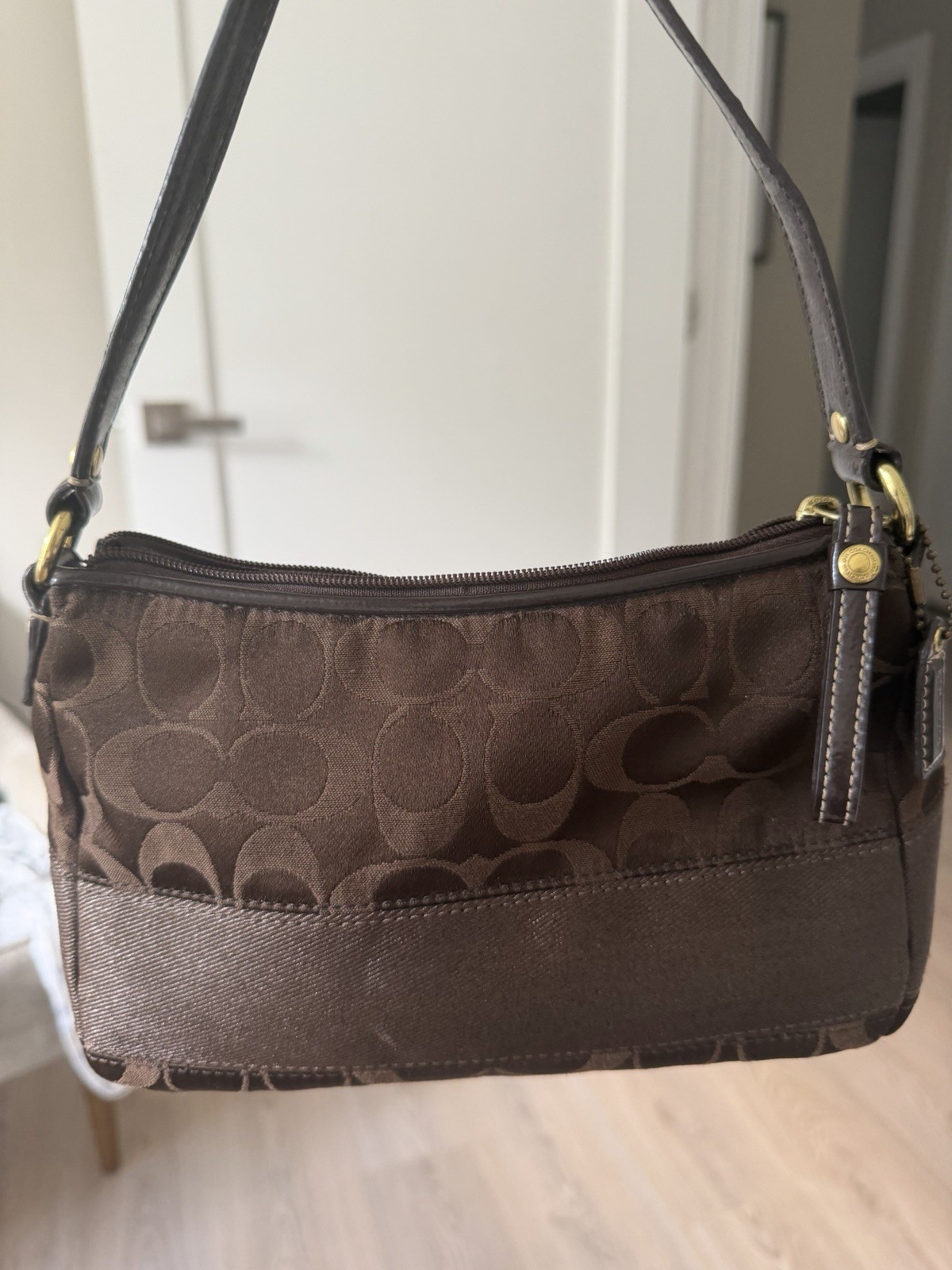 Coach Legacy Women\'s Shoulder Bag Vintage Y2K Monogram Signature, Small, Brown Coach Legacy Women\'s Shoulder Bag Vintage Y2K Monogram Signature, Small, Brown