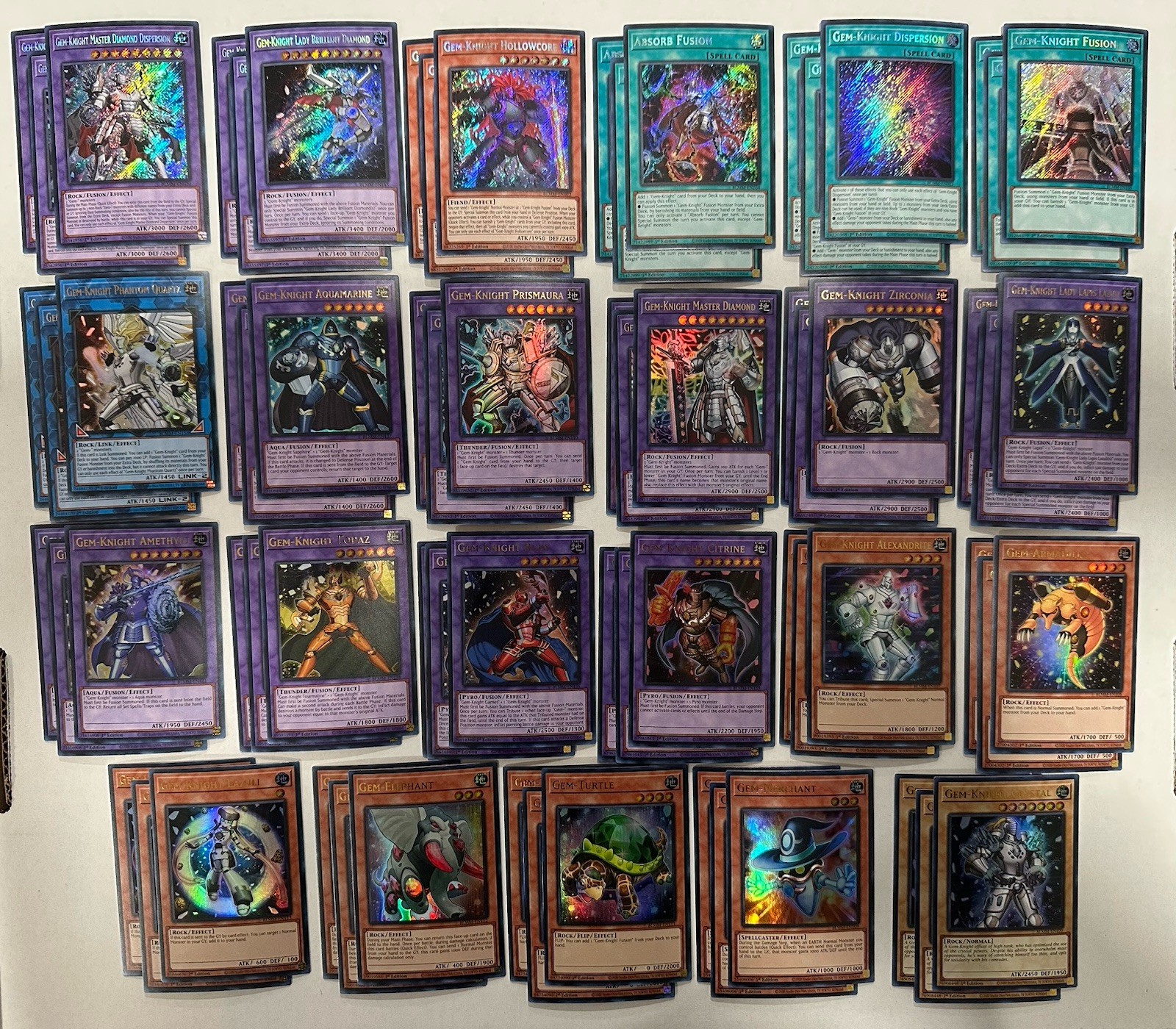 Yugioh 69x Gem-Knight Phantom Quartz Crystal Master Diamond Lazuli Citrine Deck Yugioh 69x Gem-Knight Phantom Quartz Crystal Master Diamond Lazuli Citrine Deck
