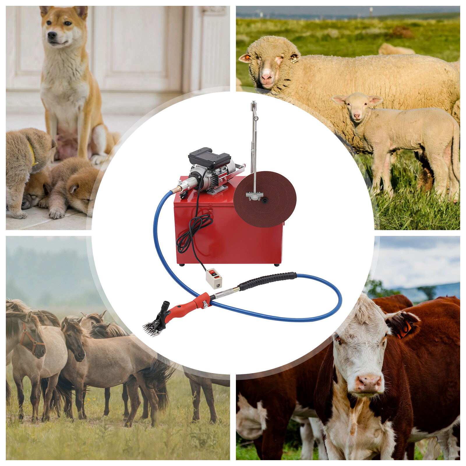 110V Electric Flexible Shaft Sheep Shearing Machine Goat Wool Clipper Shears NEW