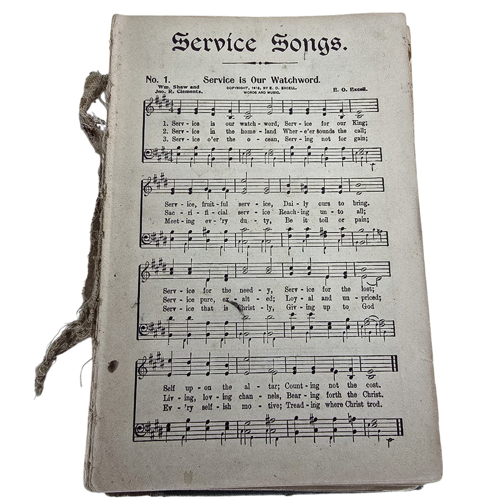 Service Songs Christian Hymnal Piano Choir Songbook E O Excell 1910s Antique Service Songs Christian Hymnal Piano Choir Songbook E O Excell 1910s Antique