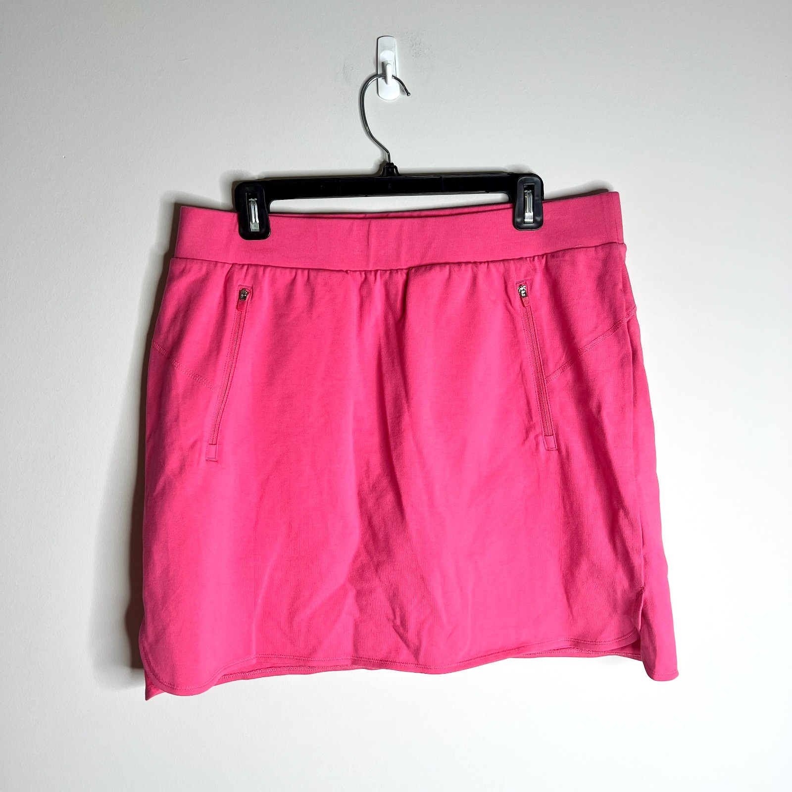 T By Talbots Hot Pink Athleisure Skort Pull On Pockets Yoga Tennis Golf Sz L T By Talbots Hot Pink Athleisure Skort Pull On Pockets Yoga Tennis Golf Sz L
