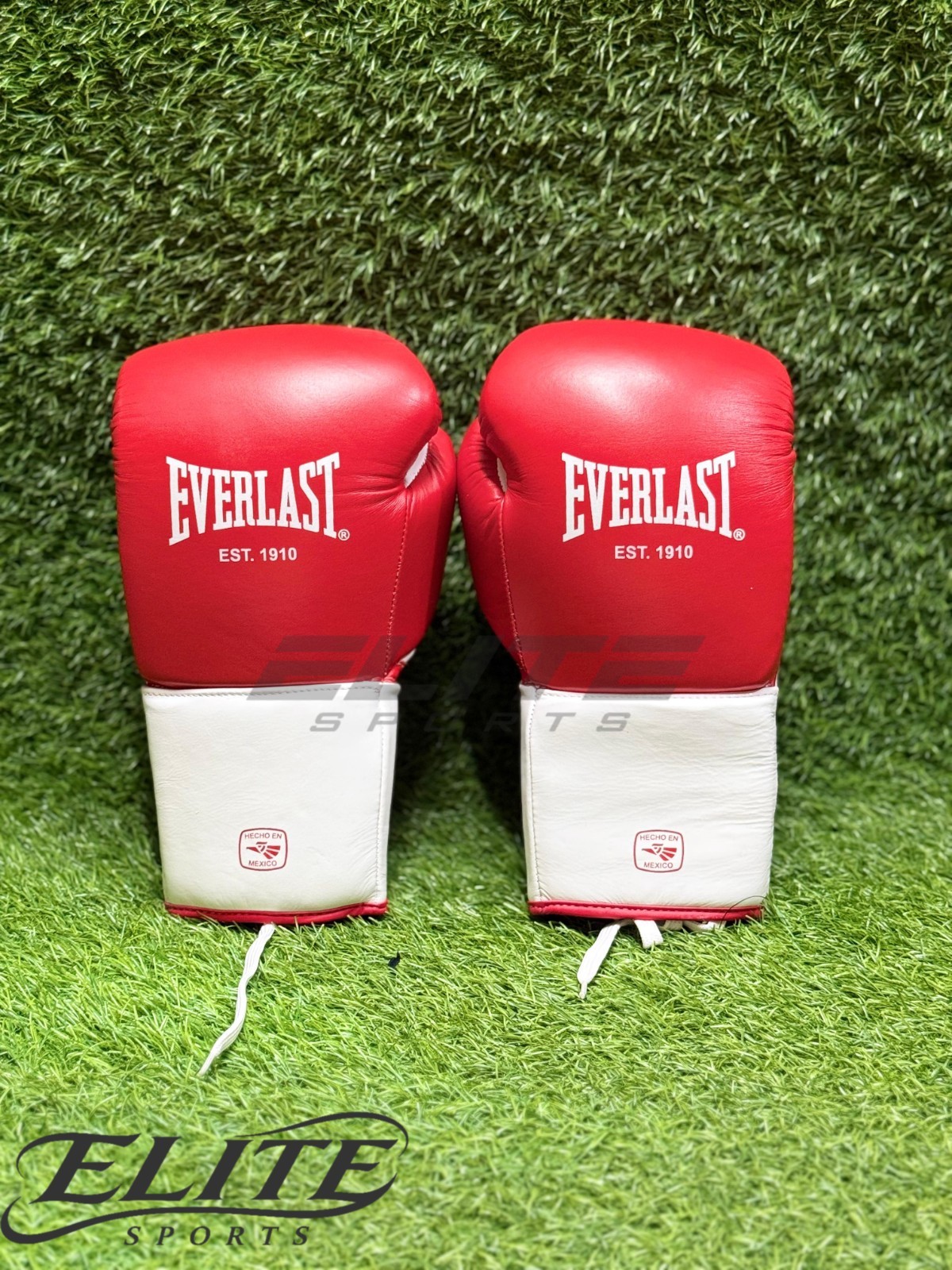 Everlast Pro Style Lace Up Boxing Gloves 8oz 10oz 12oz 14oz 16oz Red White Leath