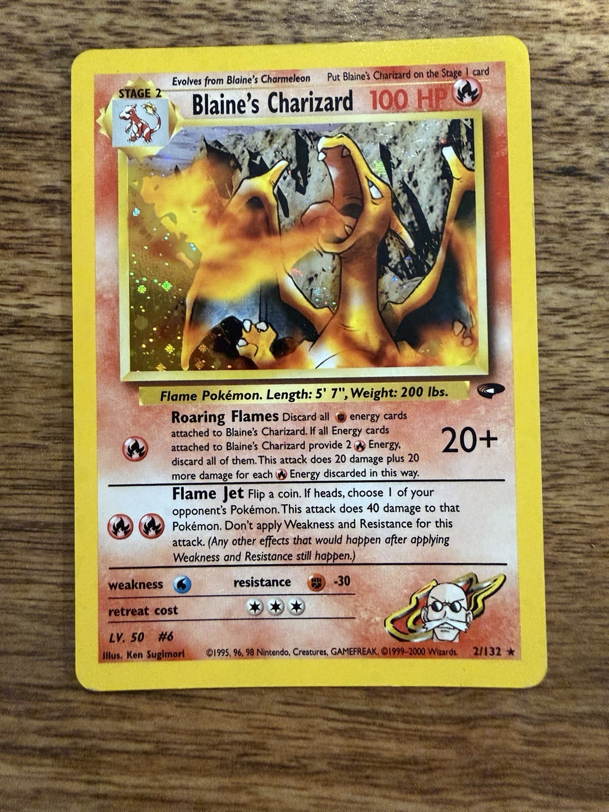 Blaine's Charizard 2/132 Gym Challenge Holo