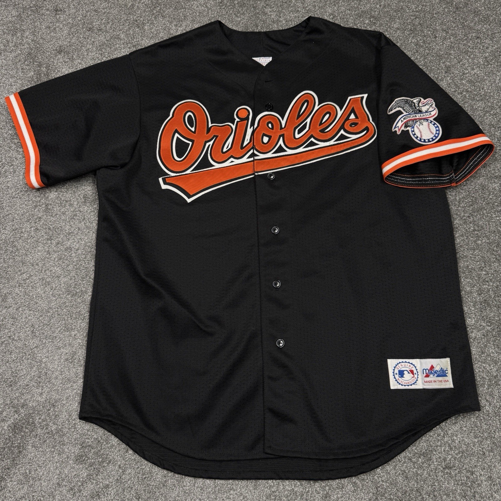 Vintage Baltimore Orioles Jersey Men XL Cal Ripken Black MLB Baseball 90s USA