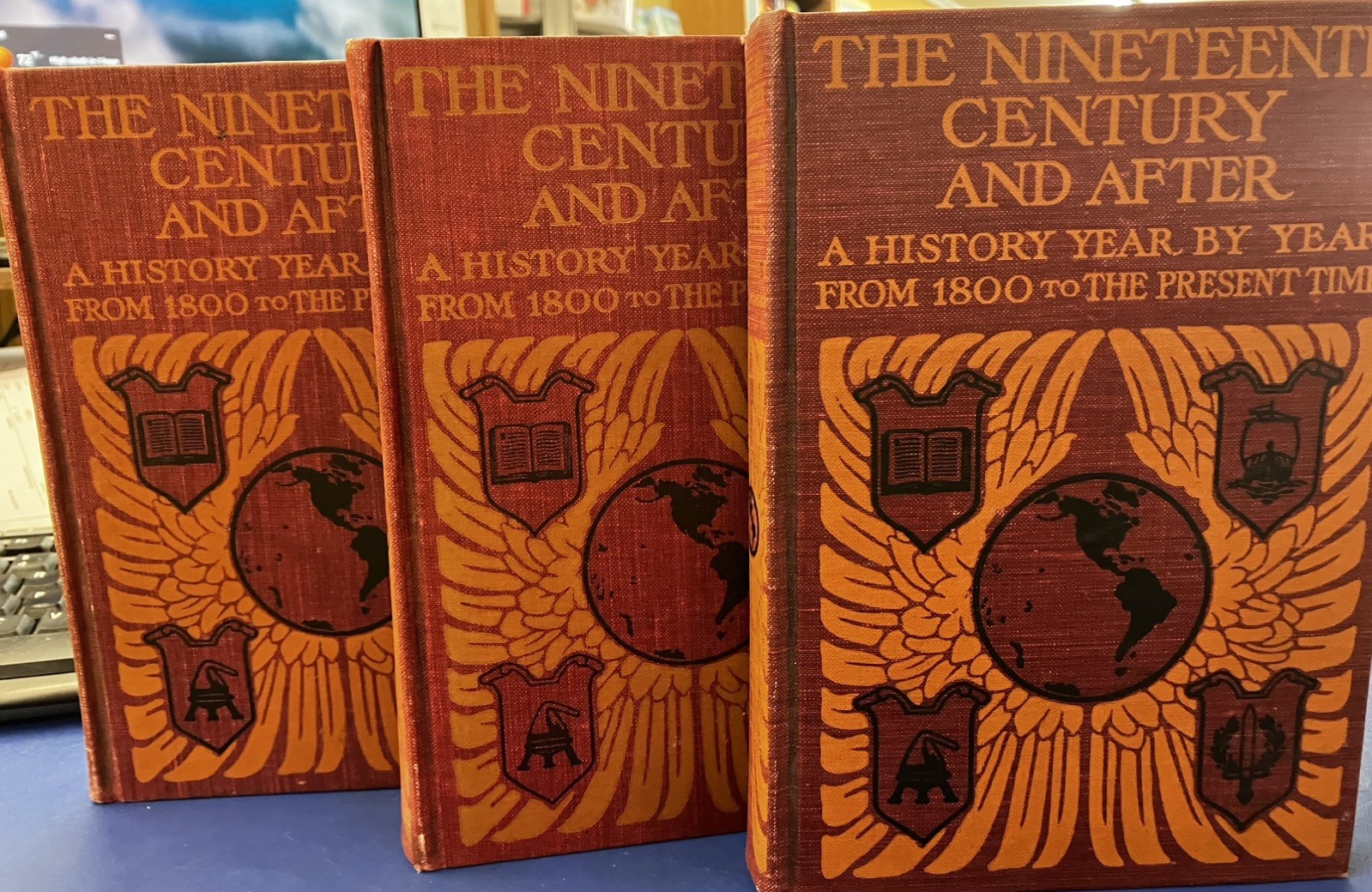 Antique 1906 The Nineteenth Century and After 3 Vol history comp set PF Collier
