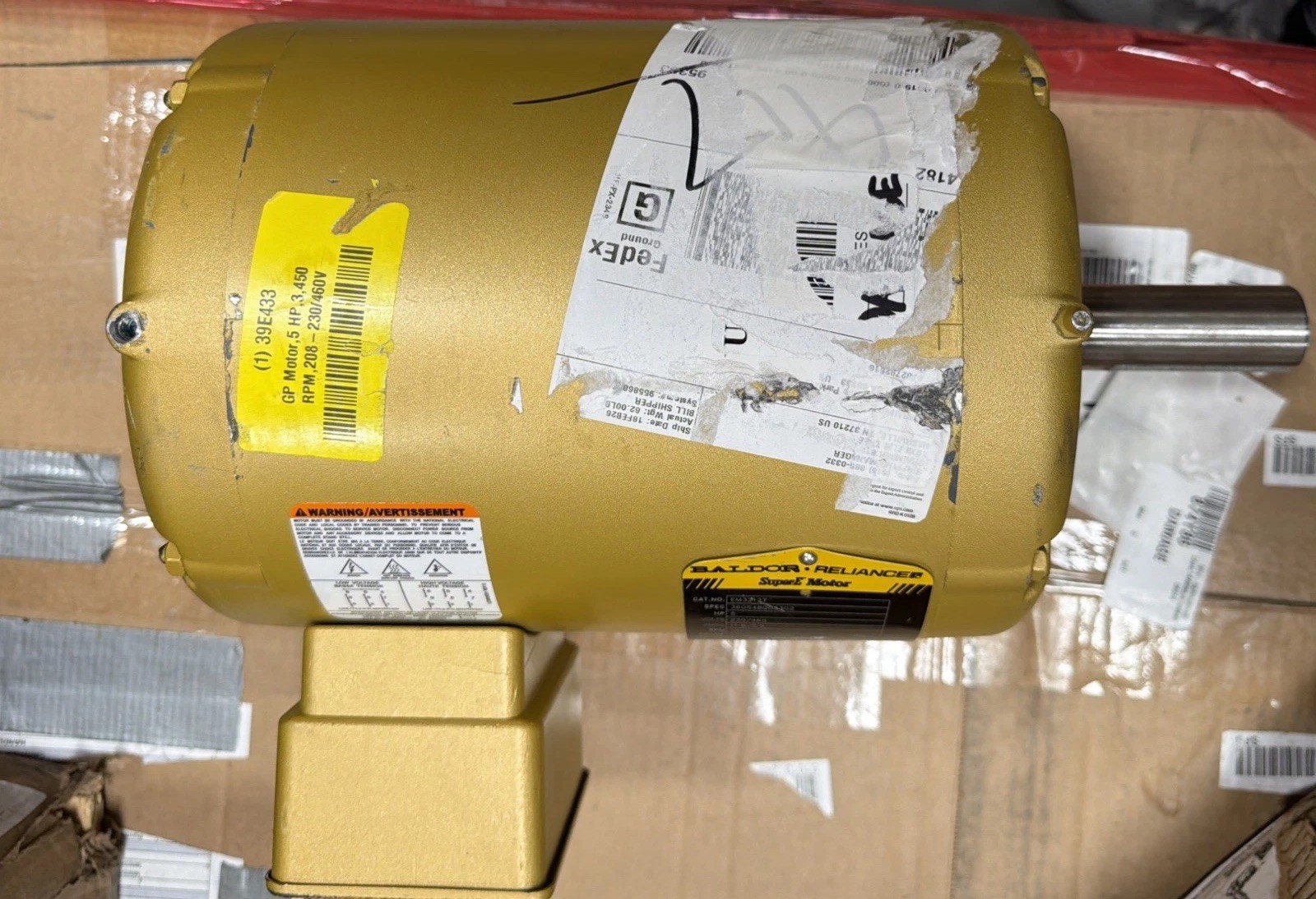Baldor-Reliance Em3212t Three-Phase General Purpose Motor, 5 Hp, 182T Frame Read Baldor-Reliance Em3212t Three-Phase General Purpose Motor, 5 Hp, 182T Frame Read