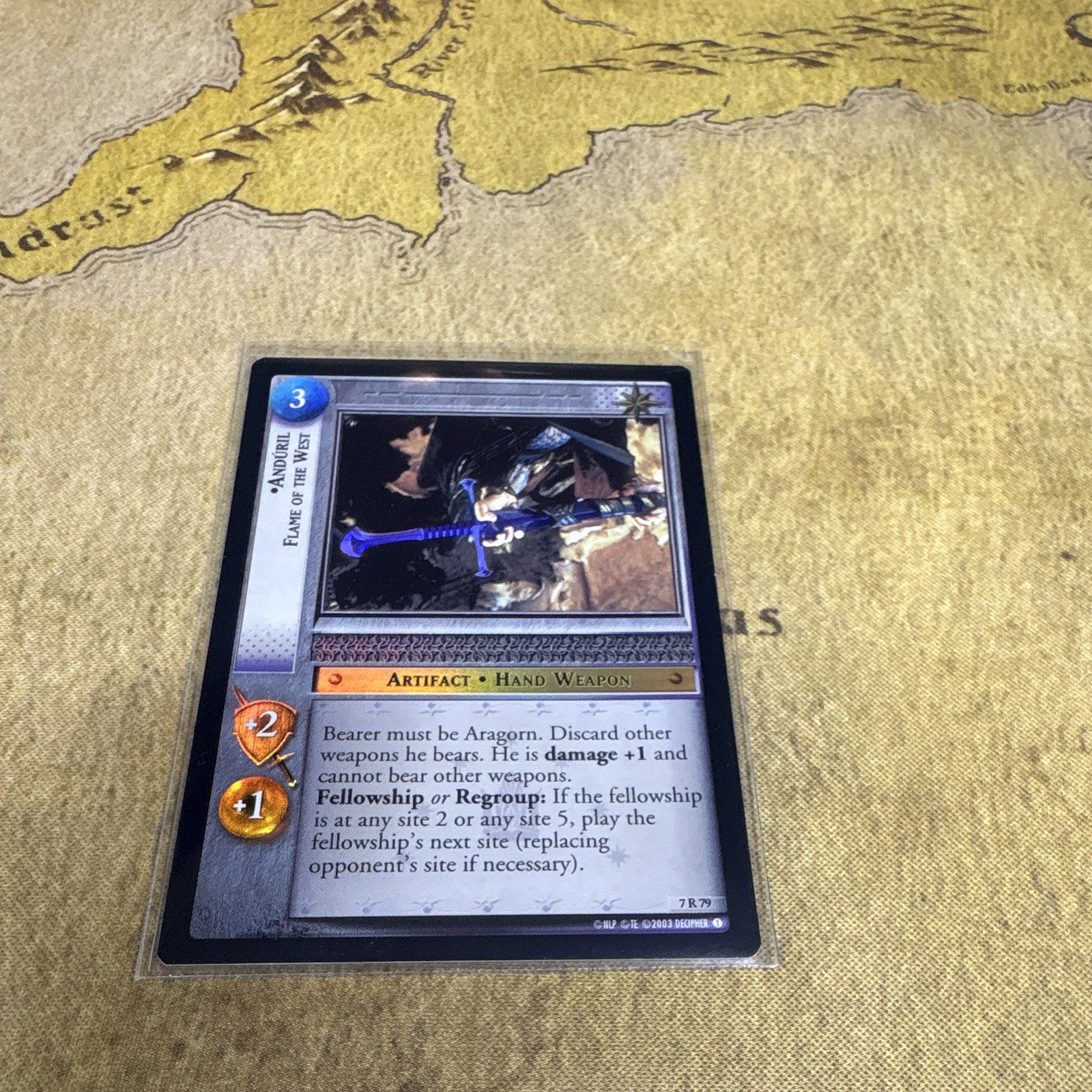 LotR Decipher Lord of the Rings TCG FOIL Anduril, Flame of the West 7R79 Foil NM LotR Decipher Lord of the Rings TCG FOIL Anduril, Flame of the West 7R79 Foil NM