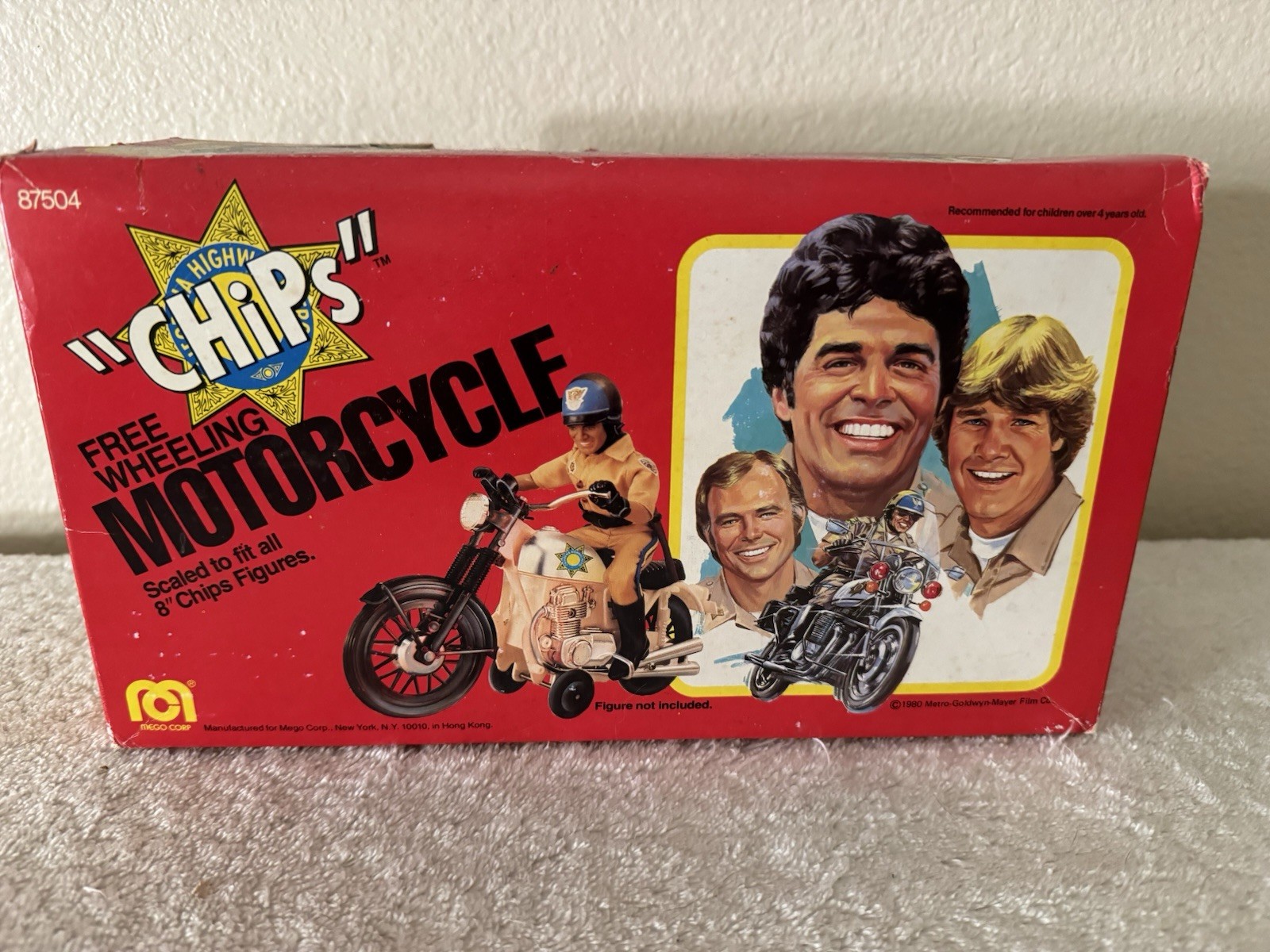 Vintage 1980 Mego CHiPs Freewheeling Motorcycle 87504 w/ Original Box