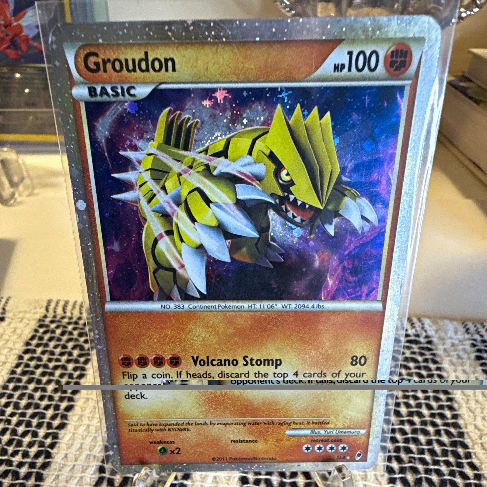Groudon SL4 Call of Legends Shiny Holo Rare 100 HP English 2011 Groudon SL4 Call of Legends Shiny Holo Rare 100 HP English 2011