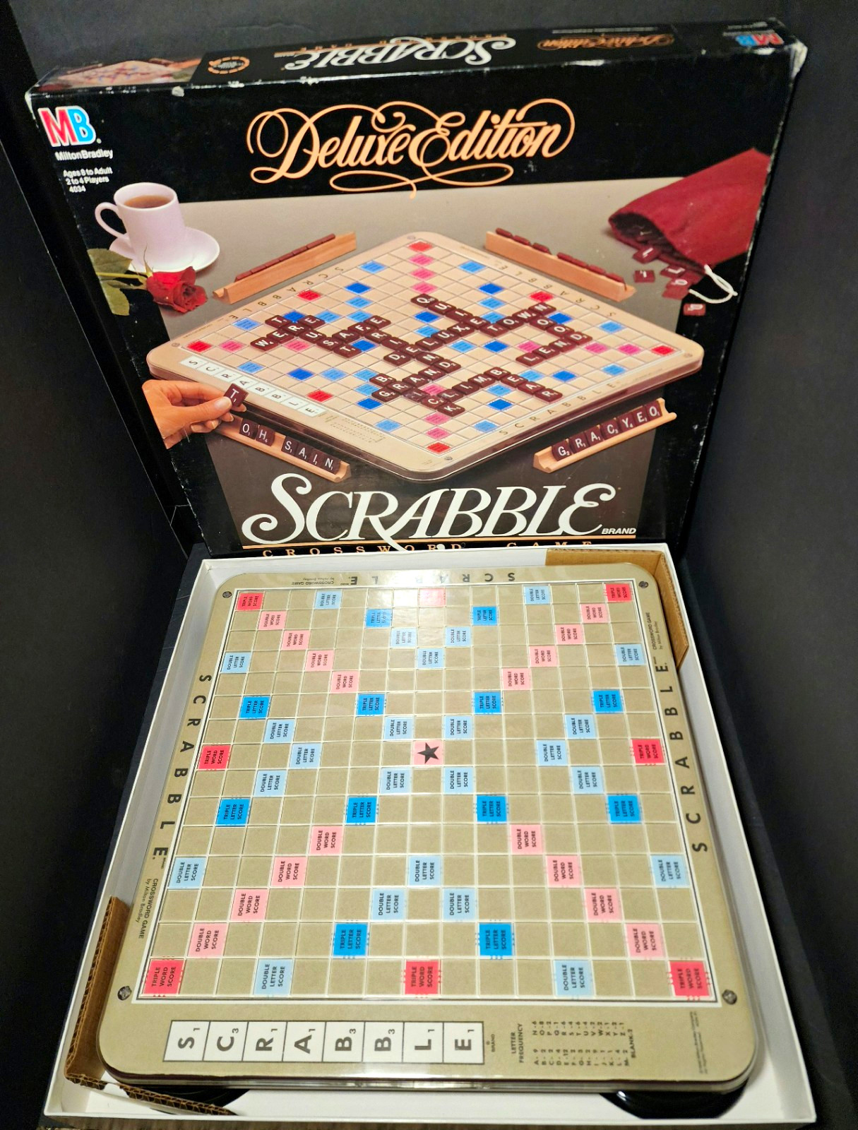 Vtg 1989 Scrabble Deluxe Edition 4034 Board Game UNPLAYED 100% COMPLETE-NIB