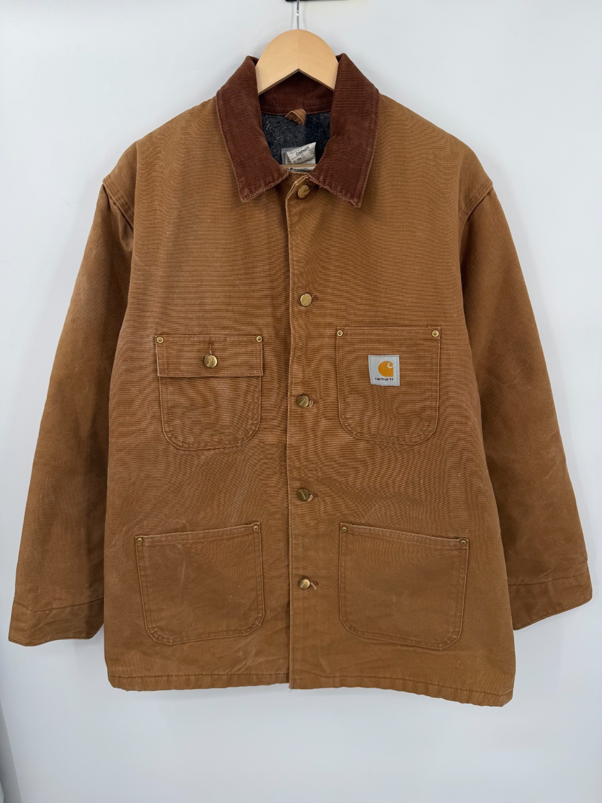 Vintage Carhartt C01 Chore Coat Mens 44 Regular Brown Duck Canvas Blanket Lined Vintage Carhartt C01 Chore Coat Mens 44 Regular Brown Duck Canvas Blanket Lined