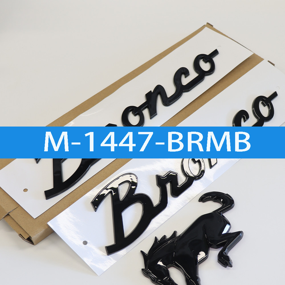 For 2021-2026 Bro Tailgate Fender Side Classic Emblem Badge Gloss Black For 2021-2026 Bro Tailgate Fender Side Classic Emblem Badge Gloss Black