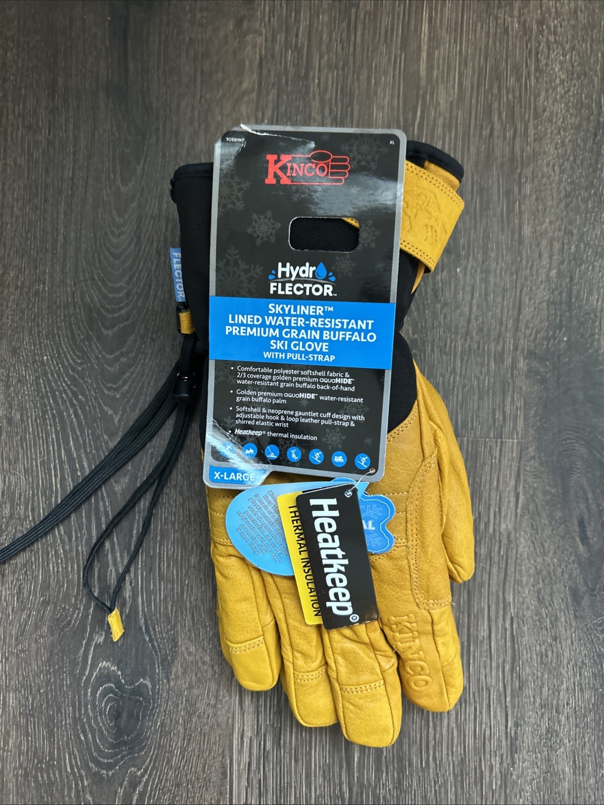 Kinco 9088HKP-XL Ski Gloves Buffalo Leather Waterproof HydroFlector Skyliner Kinco 9088HKP-XL Ski Gloves Buffalo Leather Waterproof HydroFlector Skyliner