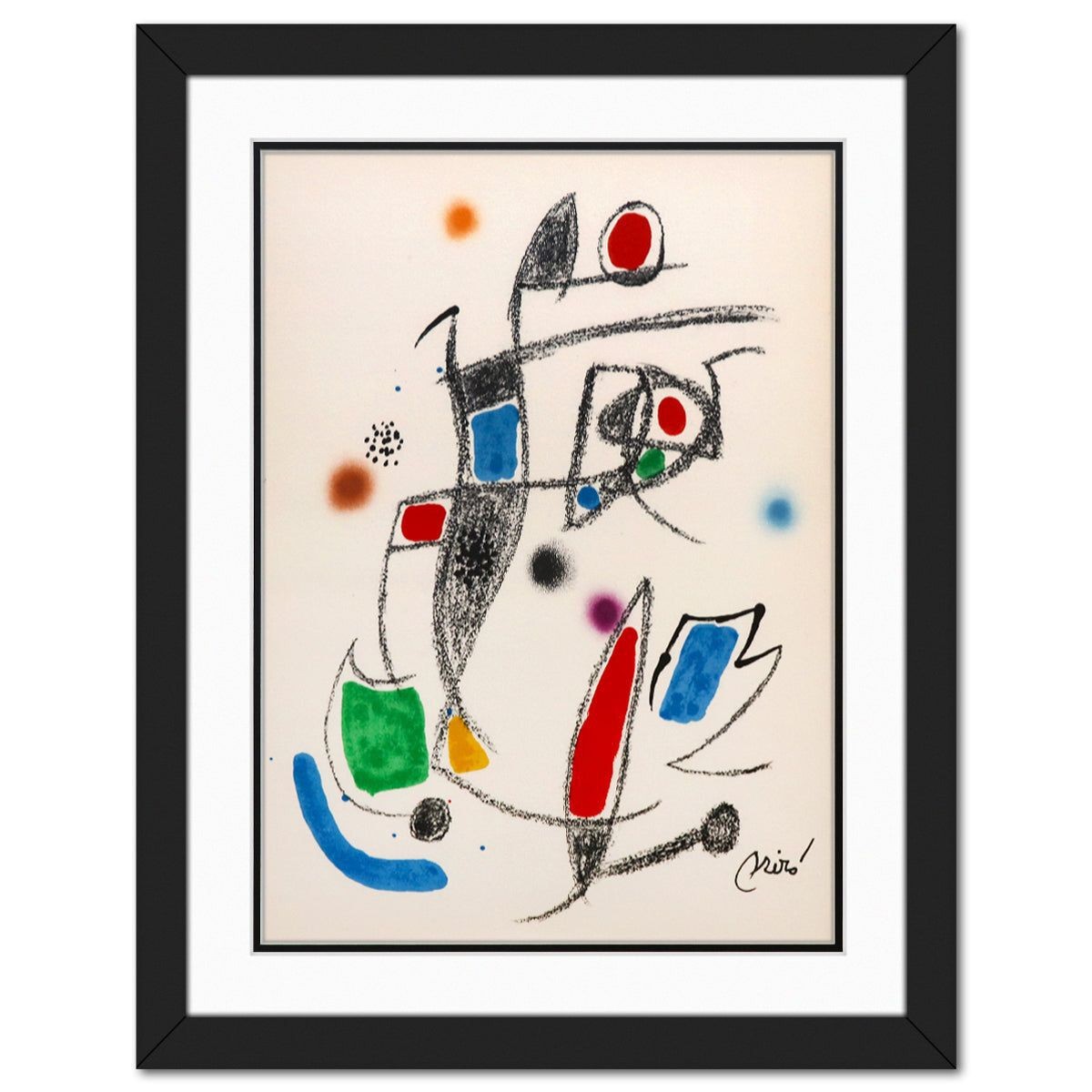 After Joan Miro- Lithograph on light wove paper \