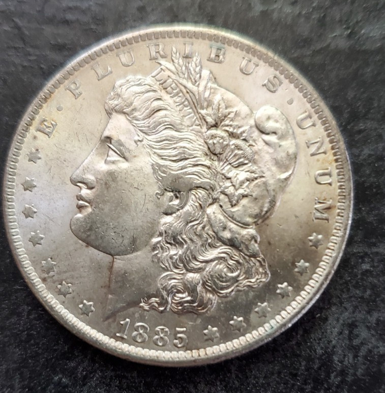 1885-O MORGAN DOLLAR AU–UNC  $1 SILVER COIN #219