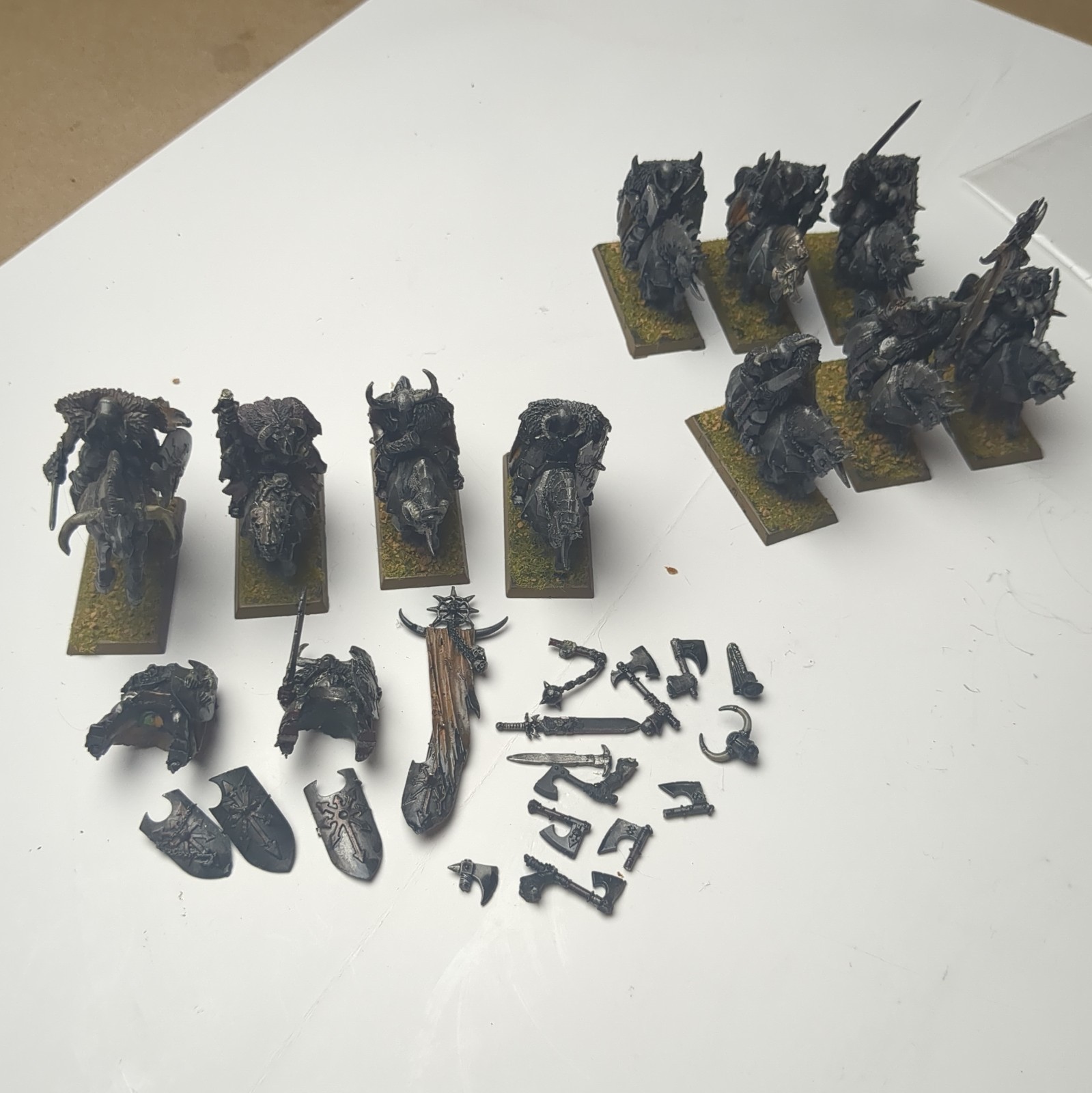 Warhammer Old World Chaos Knights X12 Mounted Metal Painted OOP Citadel Rare Warhammer Old World Chaos Knights X12 Mounted Metal Painted OOP Citadel Rare