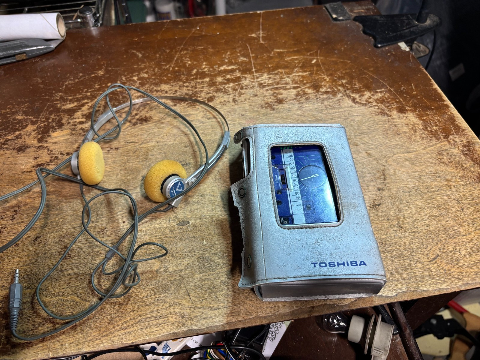 Vintage Toshiba KT-S1 Walkman Cassette Player w/ RP-S2 Tuner Radio For Parts