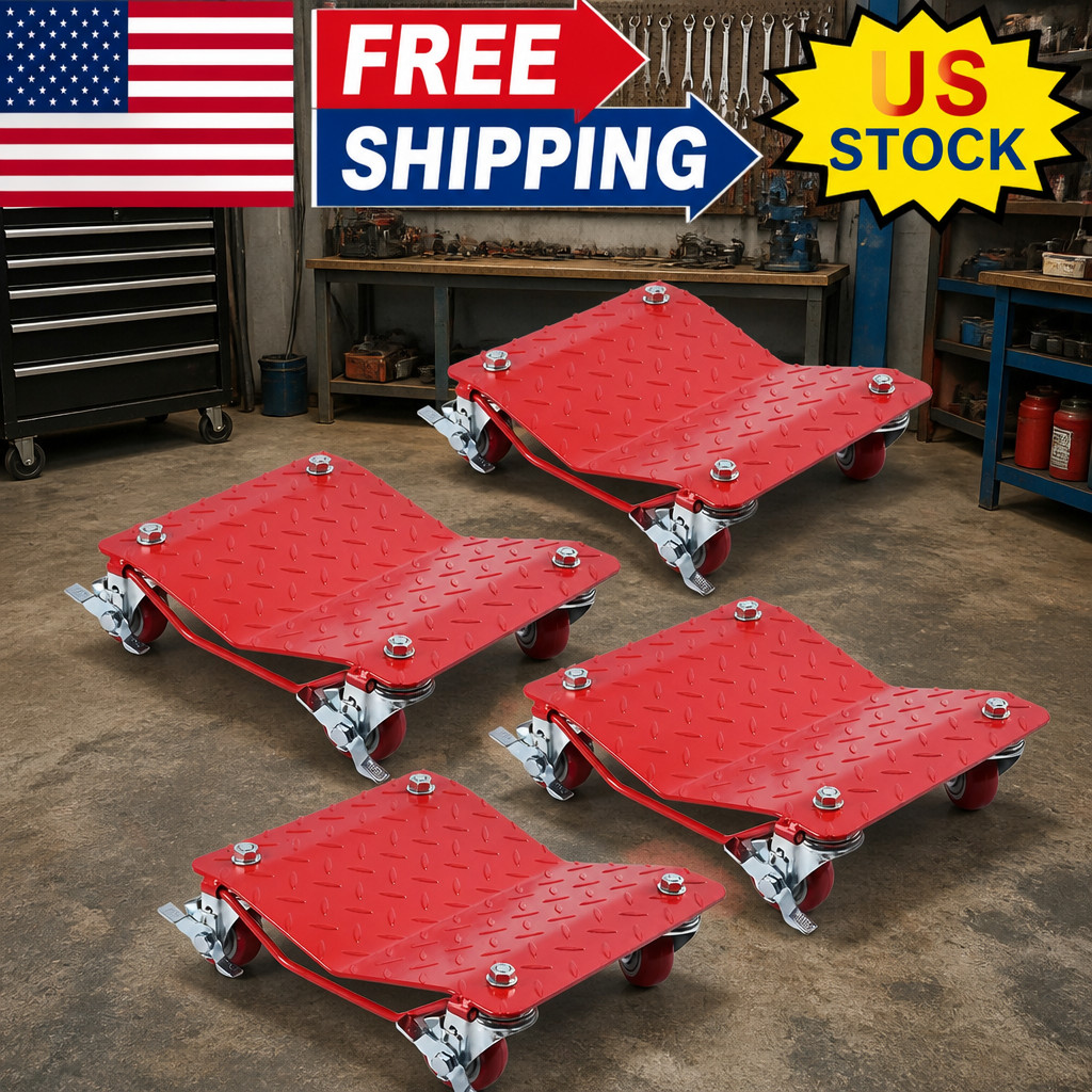 Car Dolly Set of 6000LBS Capacity Wheel Dolly, Heavy Duty Tire Cart Moving 4, Car Dolly Set of 6000LBS Capacity Wheel Dolly, Heavy Duty Tire Cart Moving 4,