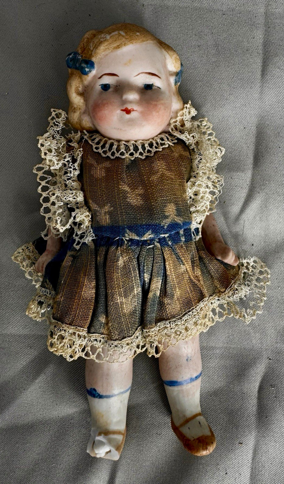 Antique German All Bisque Doll 5\