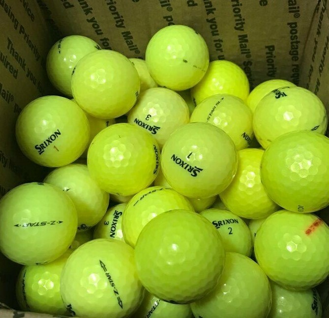 36 Srixon Z-Star/XV AAAA-AAAAA 4A-5A Near Mint to Mint Used Golf Balls Yellow 