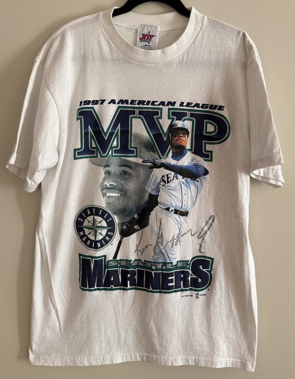 Vintage 1998 Ken Griffey Jr Seattle Mariners MVP T-Shirt L Vintage 1998 Ken Griffey Jr Seattle Mariners MVP T-Shirt L